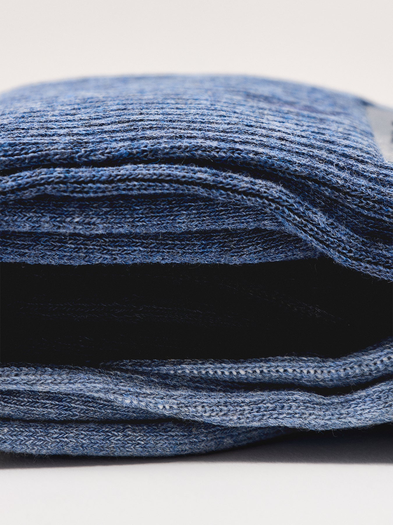Three Pack Cotton Crew Socks Blue