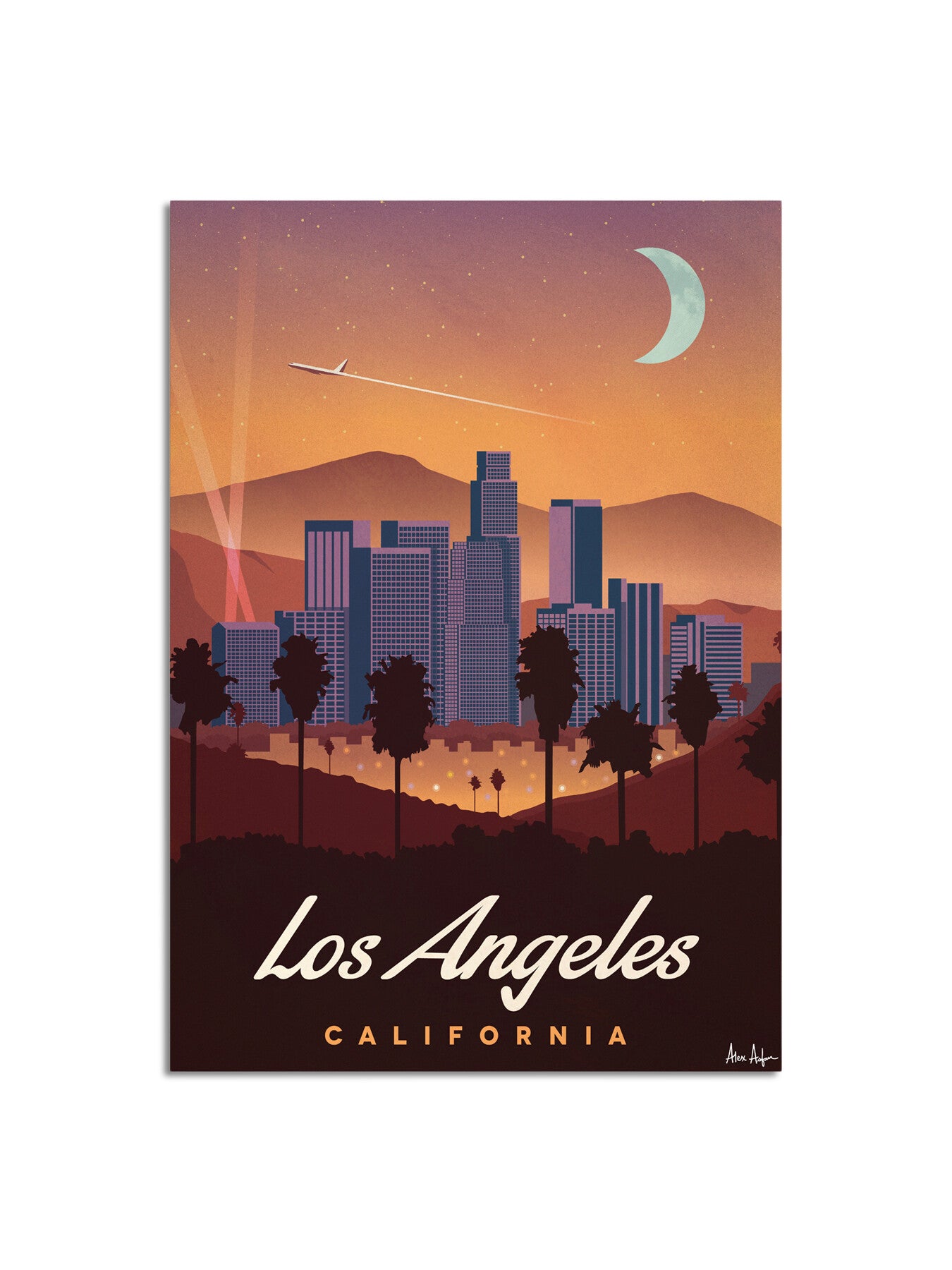 Alex Asfour Los Angeles Travel Poster
