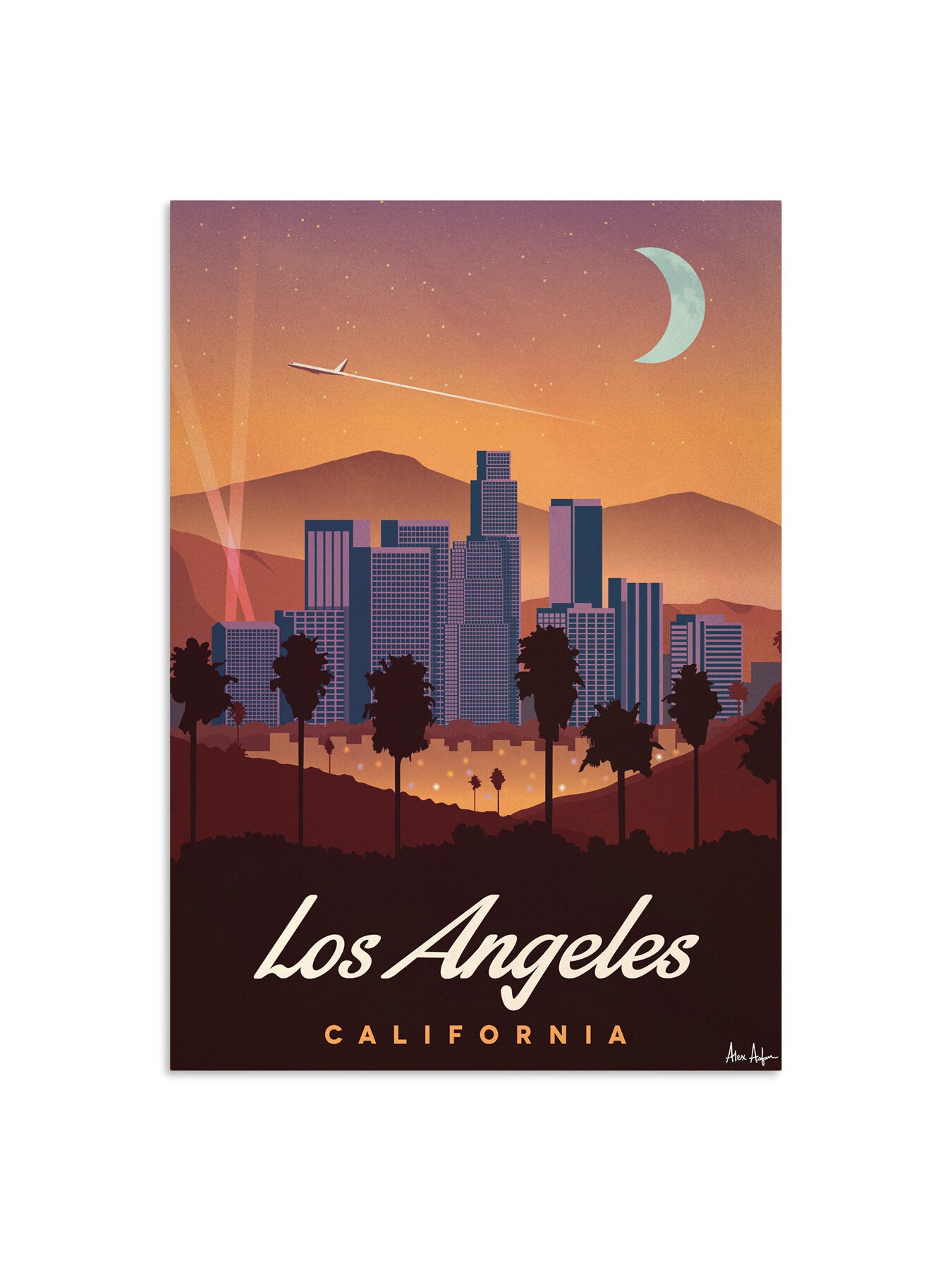 Alex Asfour Los Angeles Travel Poster