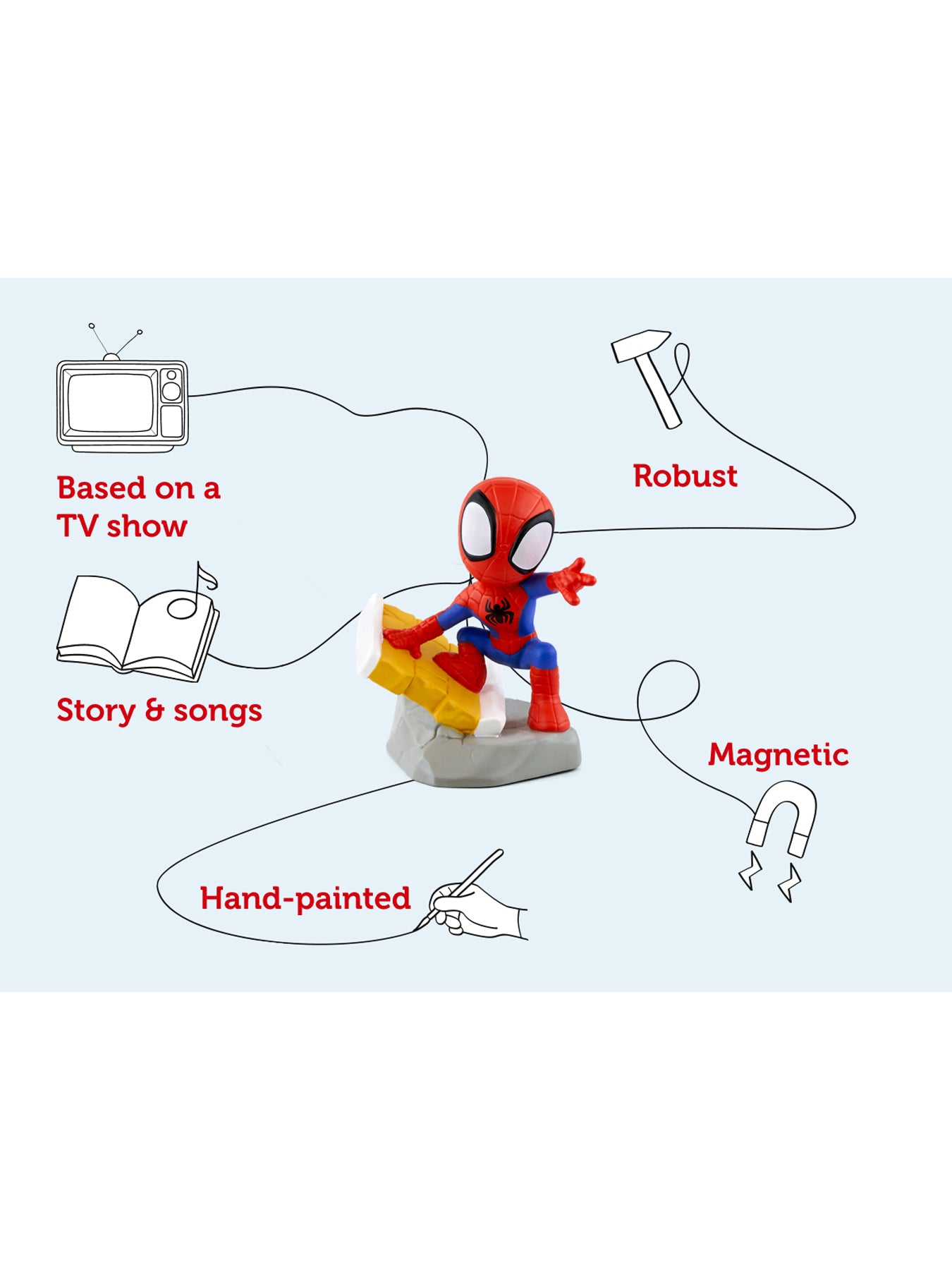 Spidey & Friends Spiderman Tonie Audio Character Red