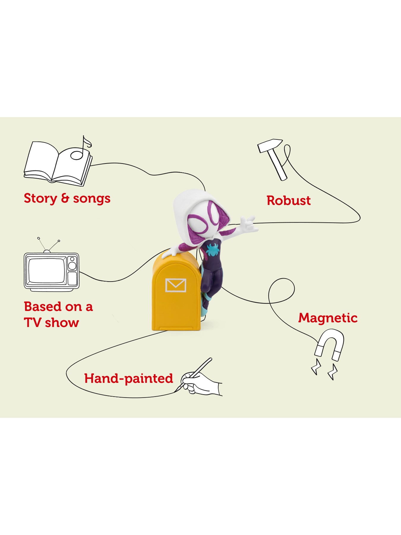 Spidey & Friends Ghost Spider Tonie Audio Character Red