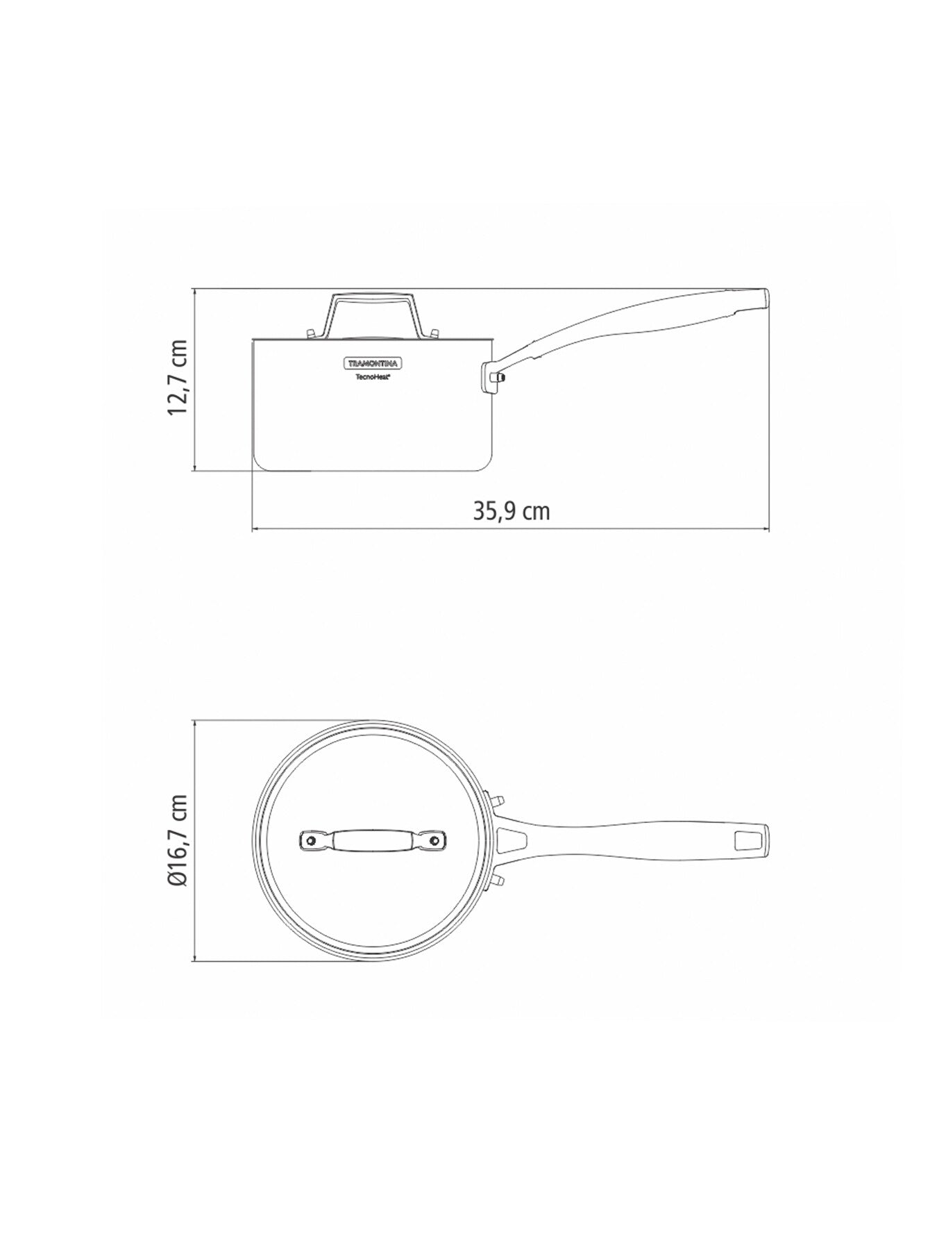 Grano Tri-Ply Stainless Steel Saucepan 1.7L