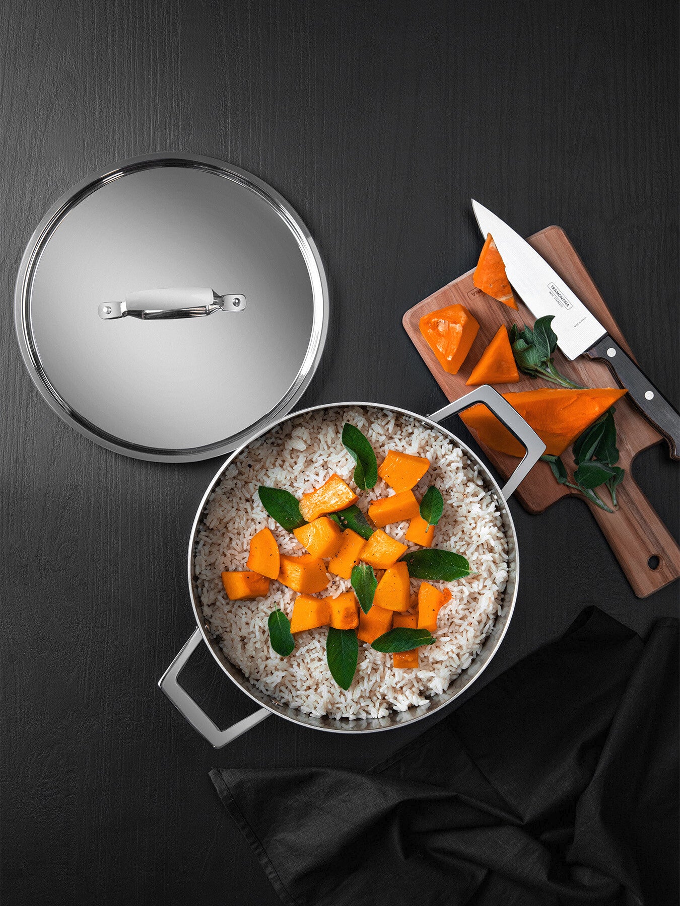 Grano Tri-Ply Stainless Steel Deep Casserole 3.8L