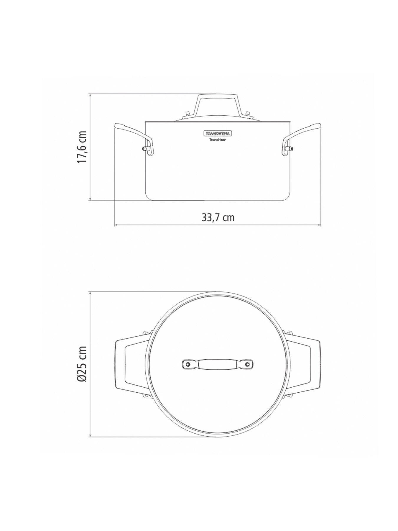 Grano Tri-Ply Stainless Steel Deep Casserole 5.8L