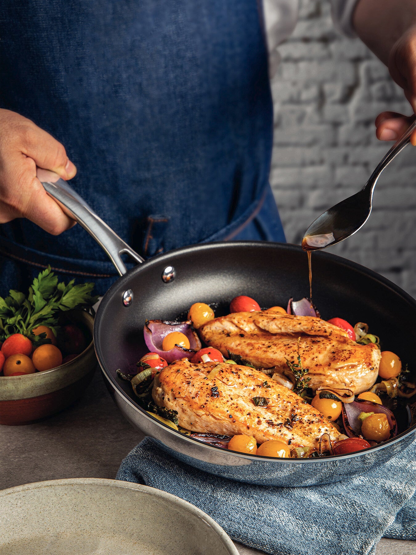 Grano Tri-Ply Stainless Steel Frying Pan Non Stick