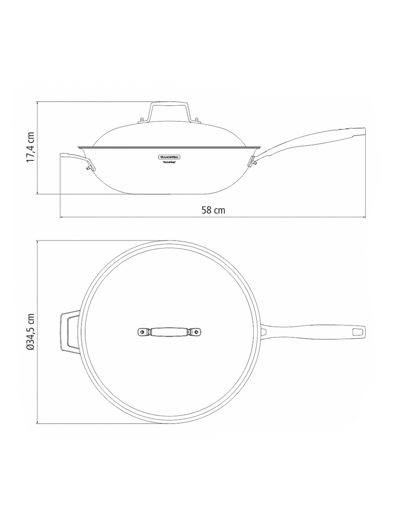 Grano Tri-Ply Stainless Steel Wok Non Stick