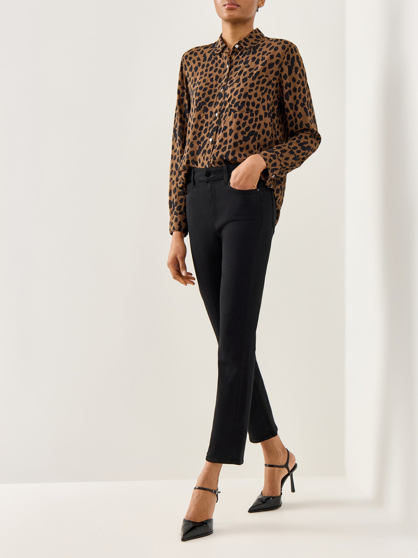 Cindy Clean Hem Jeans Black Shadow