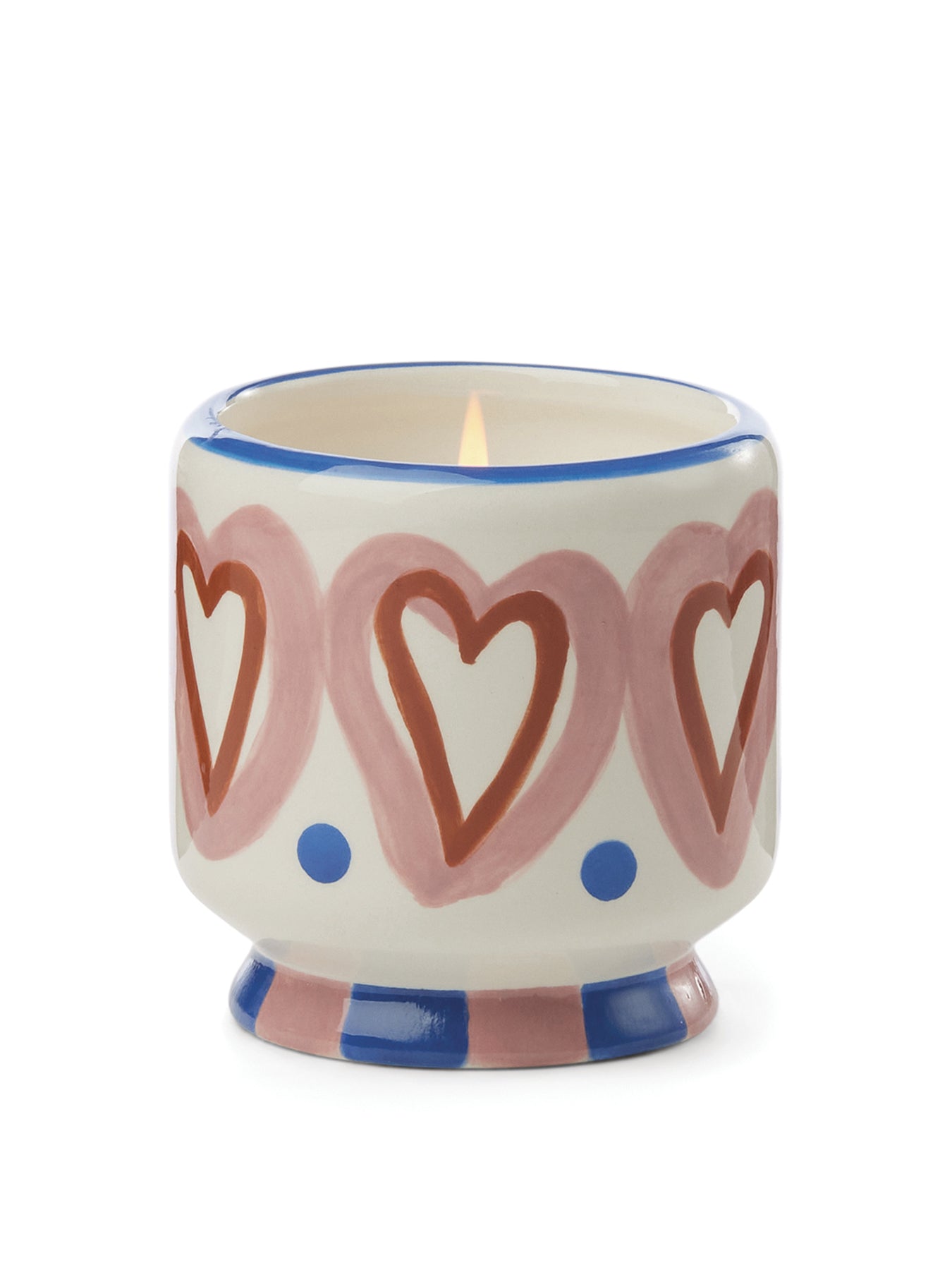 Rosewood Vanilla Hearts Ceramic Candle