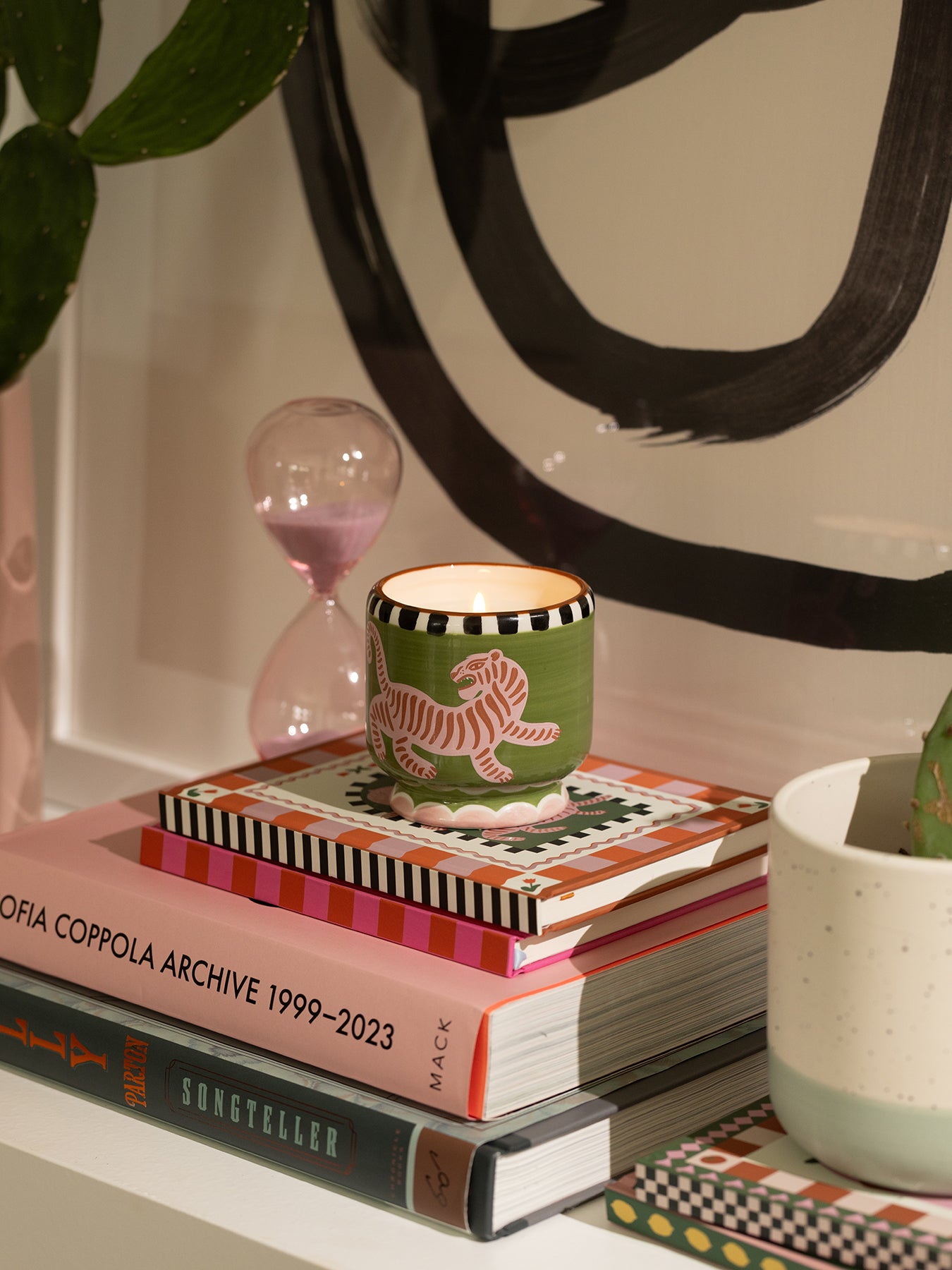 Black Cedar & Fig Tiger Ceramic Candle