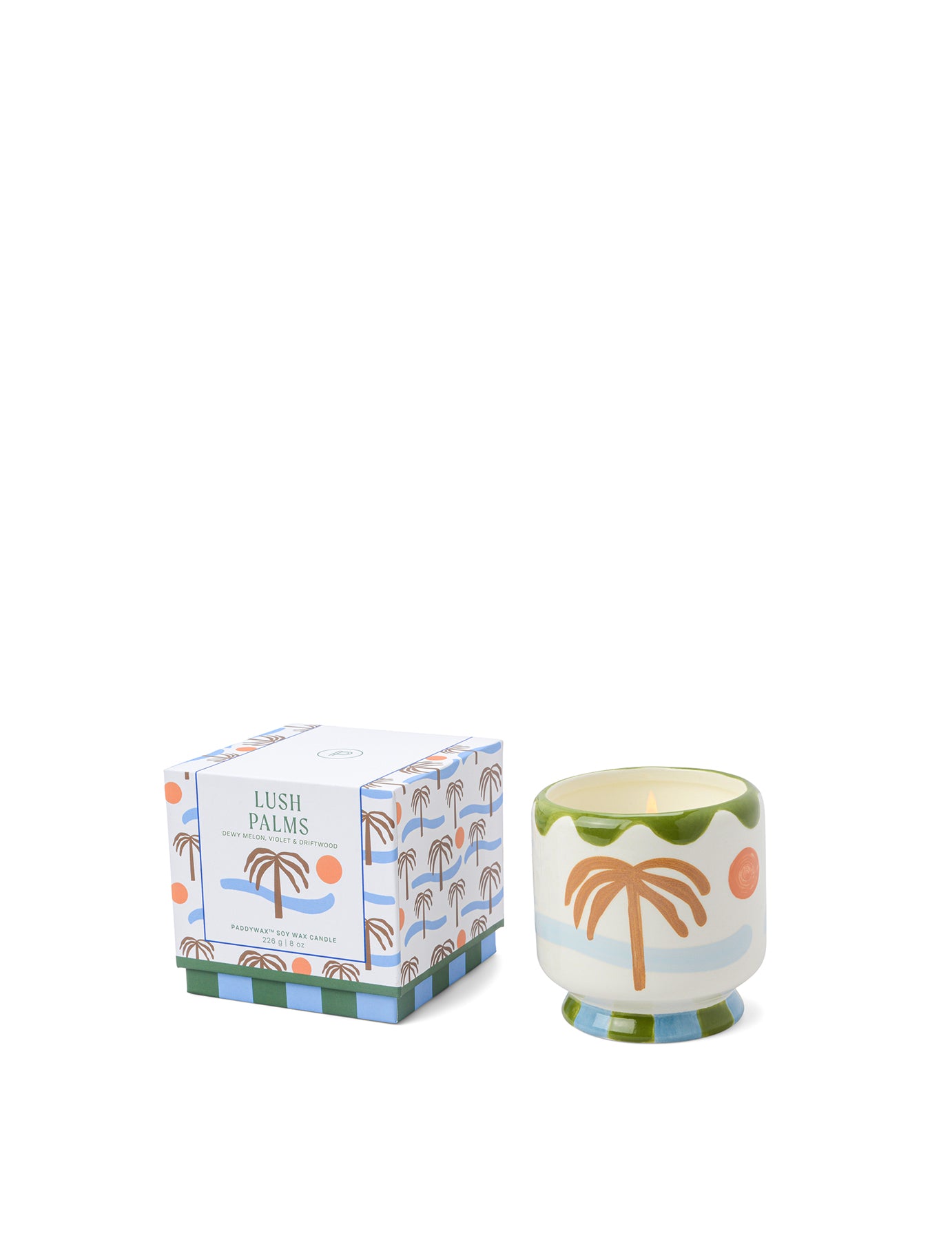 Lush Palms Palm Tree Ceramic Candle