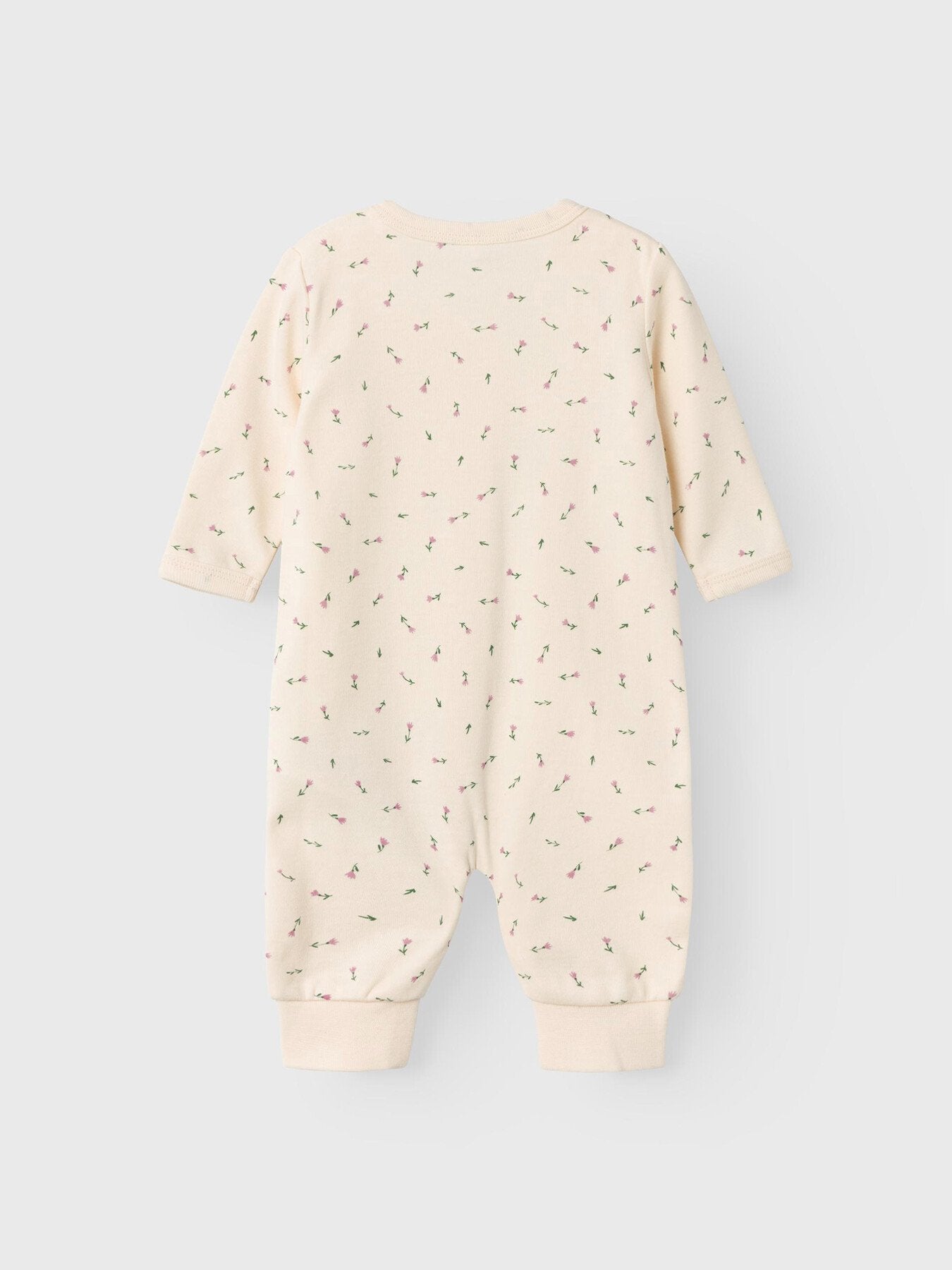 NBFNIGHTSUIT ZIP BUTTERCREAM FLORAL NOOS