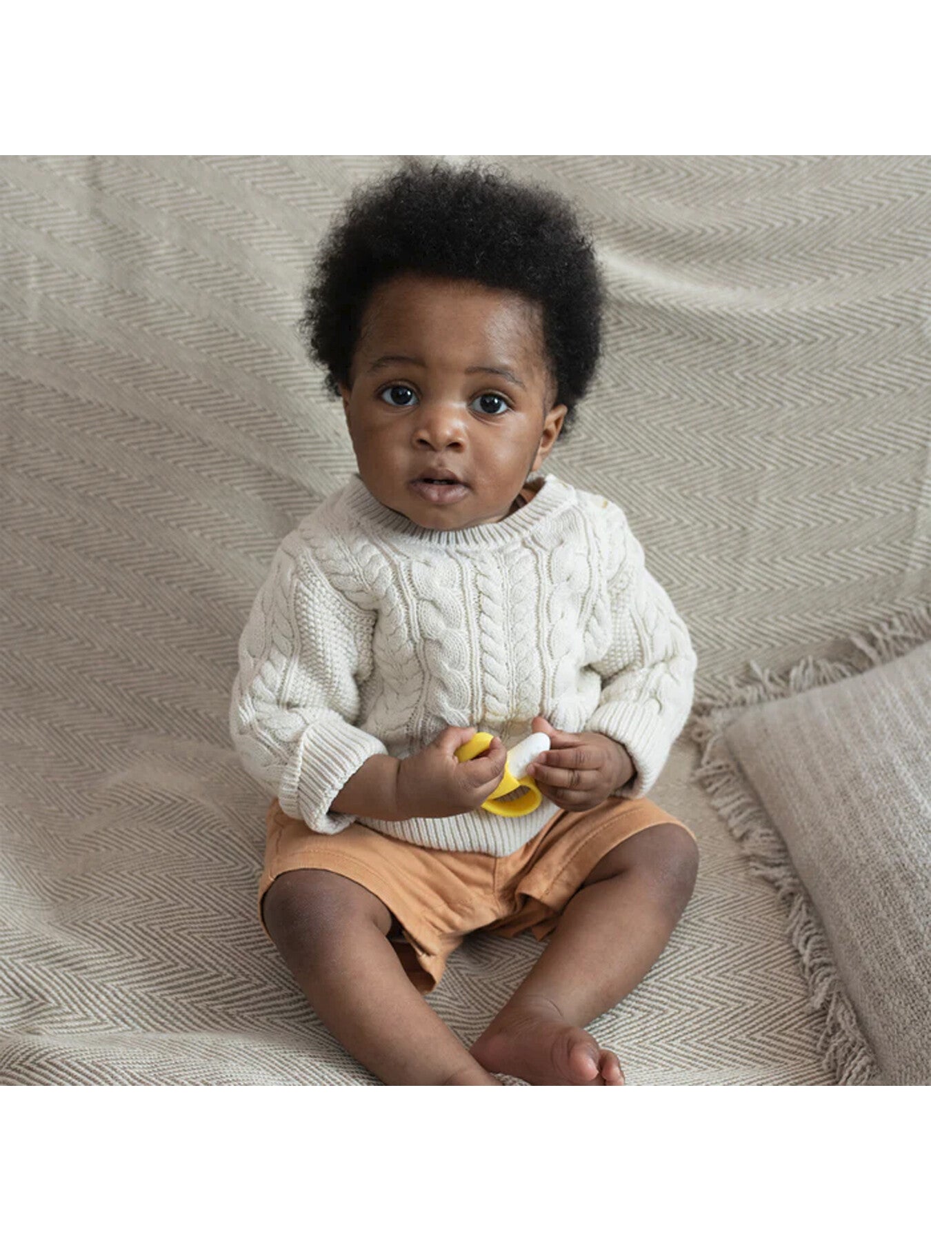 Banana and Monkey Teether Set Mint Green