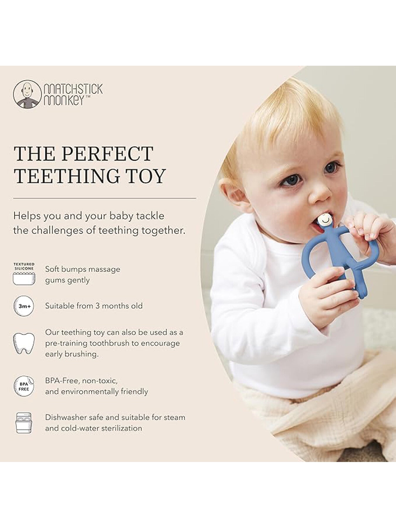 Teething Toy Airforce Blue