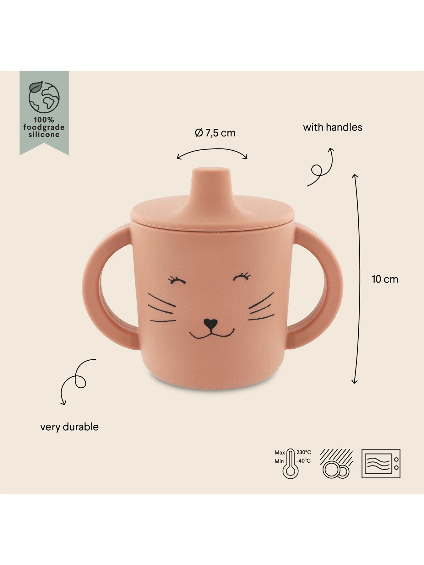 Mrs Cat Silicone Sippy Cup