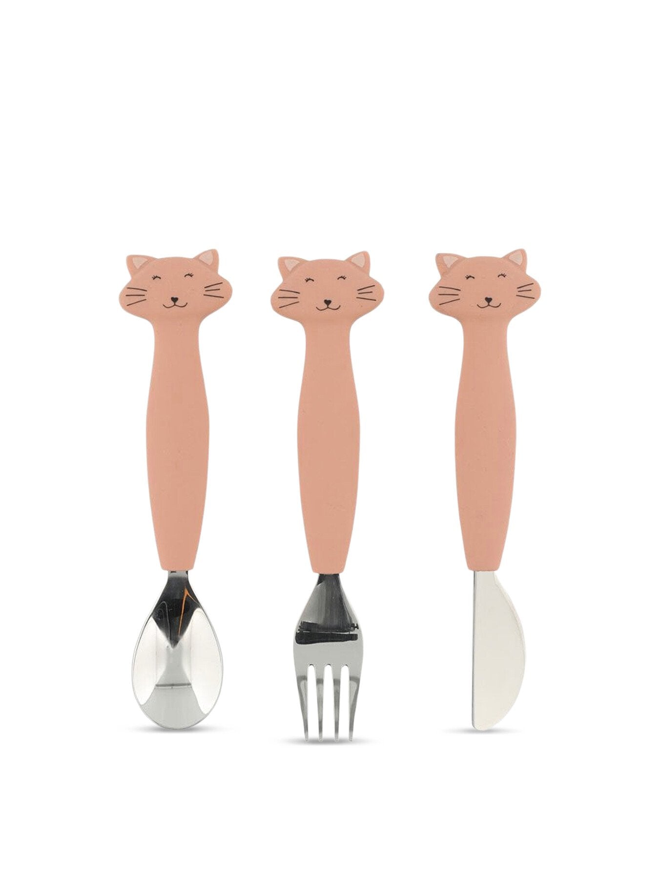Mrs Cat Silicone Cutlery Set 3 pack