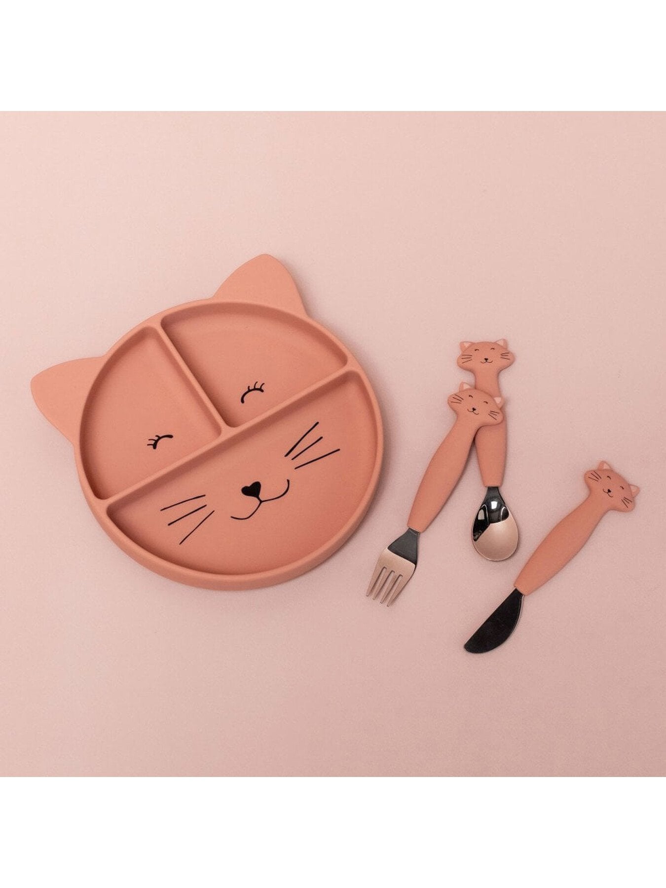 Mrs Cat Silicone Cutlery Set 3 pack