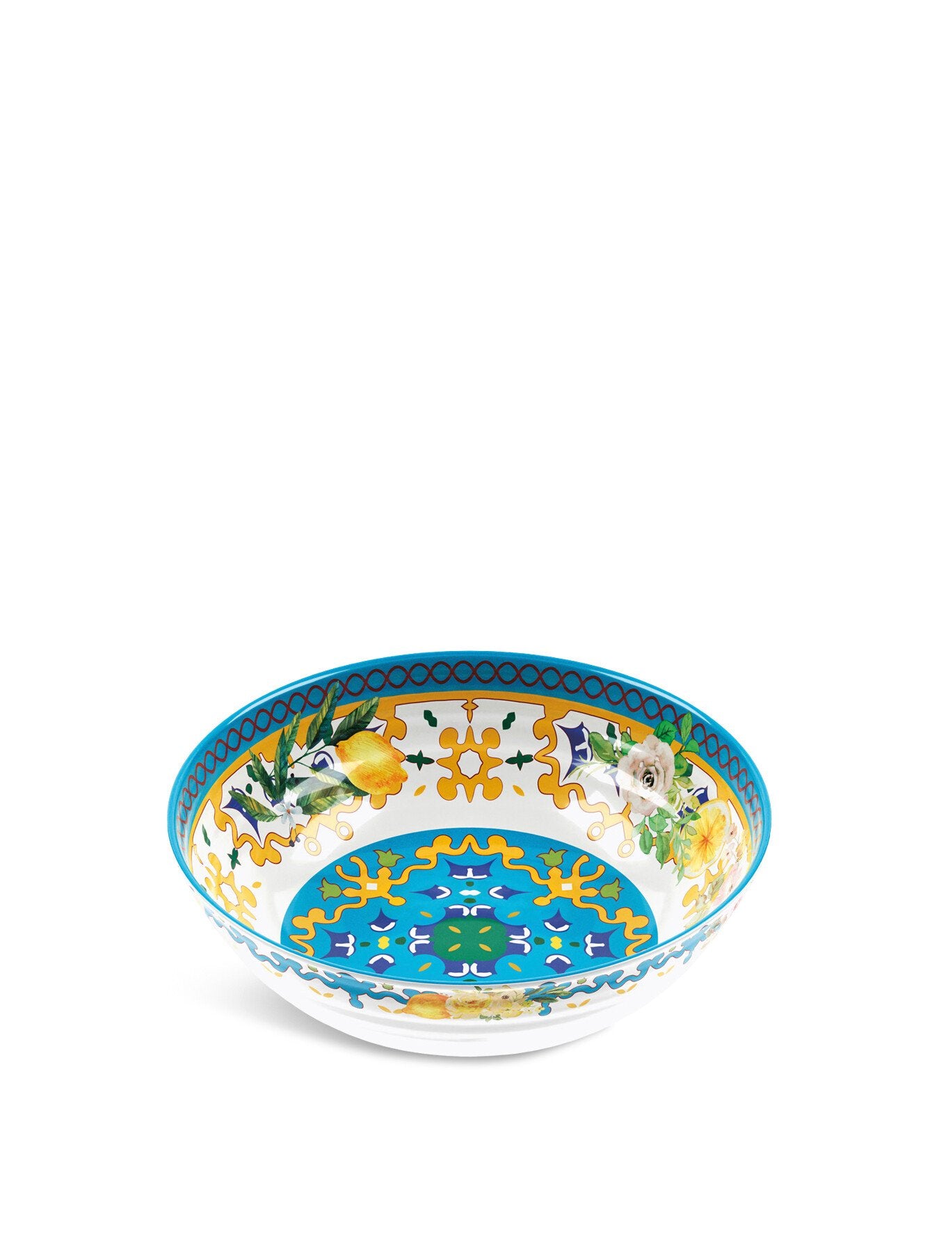 Flower and Lemon Large Serving Bowl