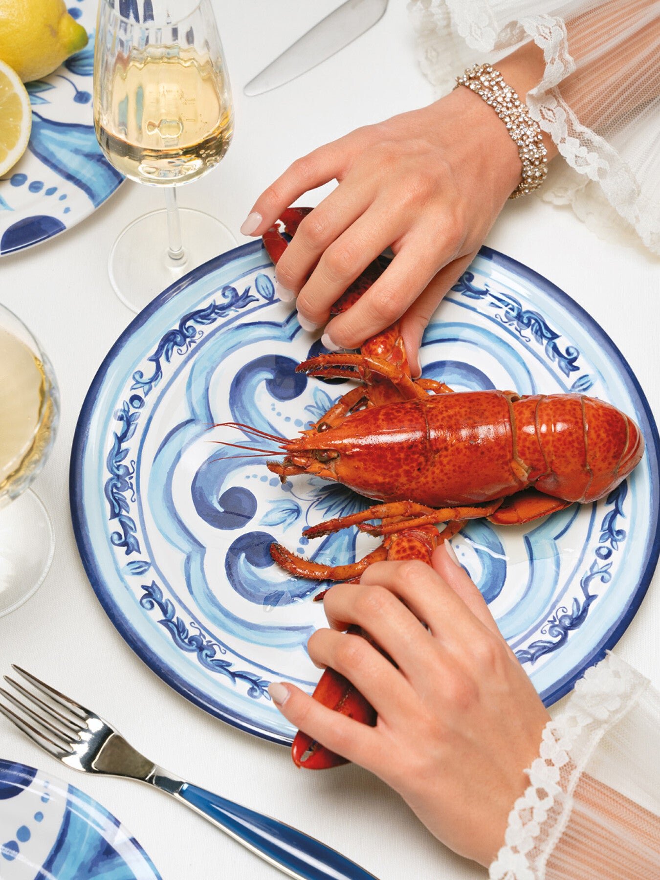 Blues Oval Serving Dish