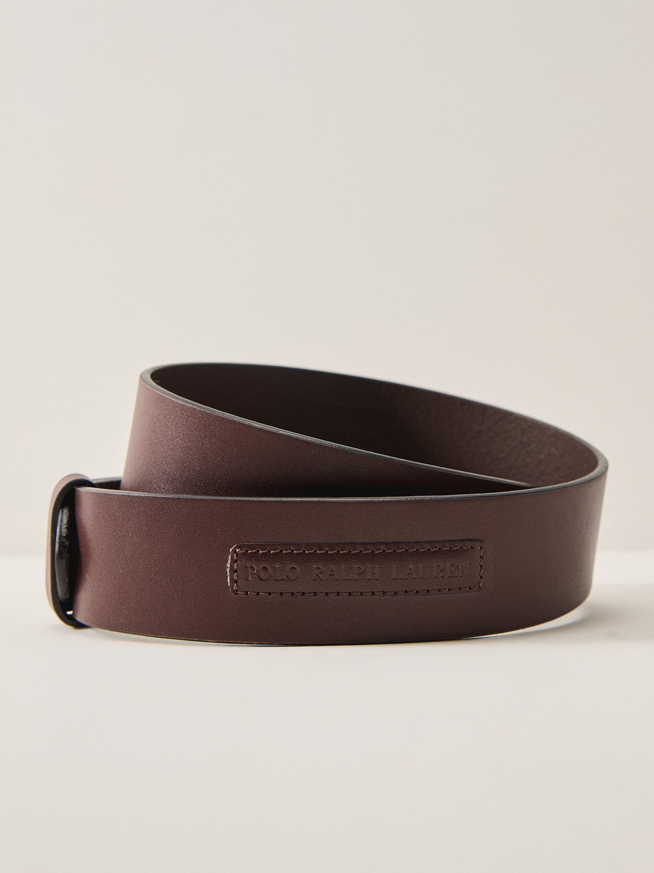 Leather Roller Buckle Belt Brown
