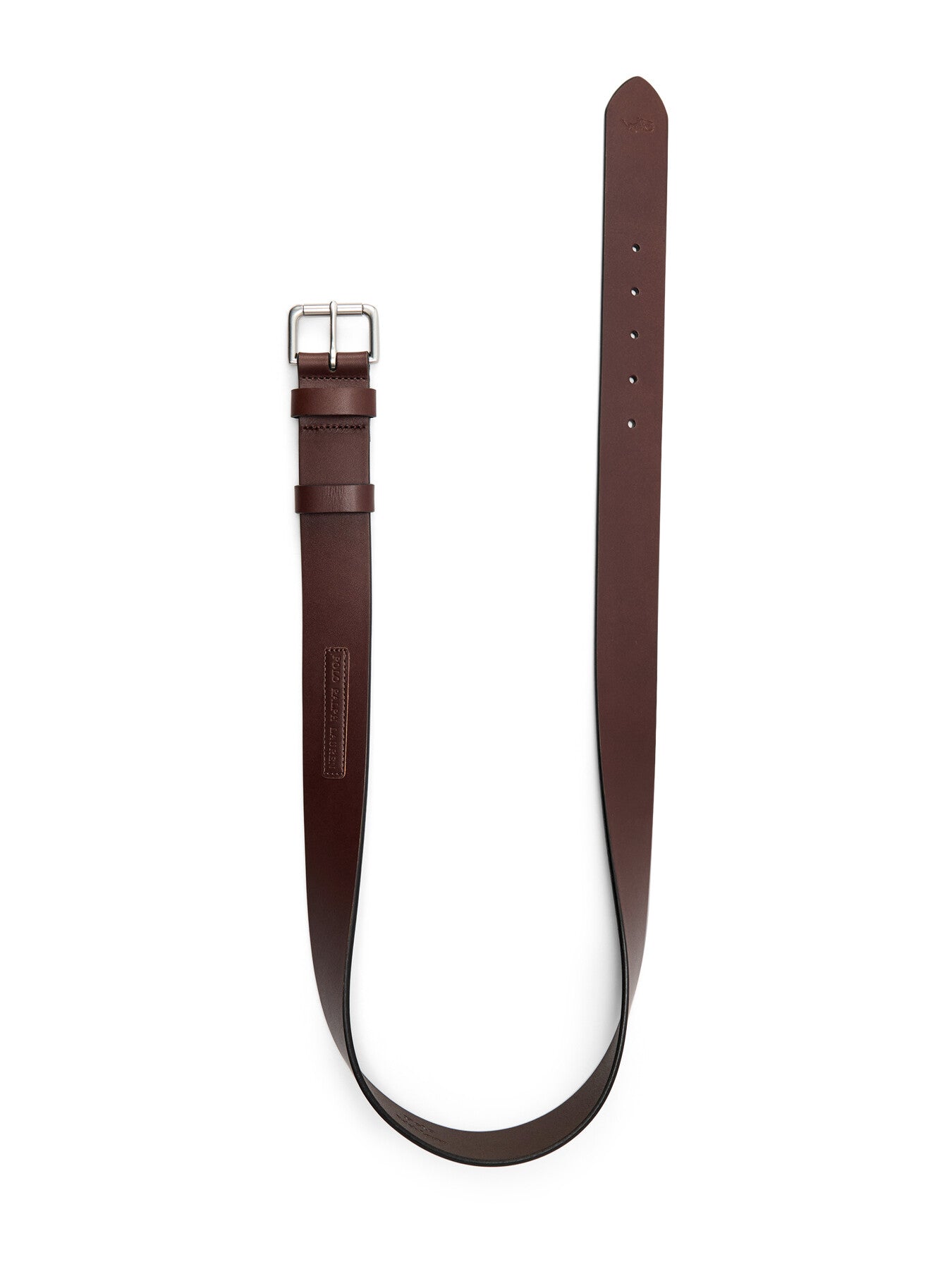 Leather Roller Buckle Belt Brown