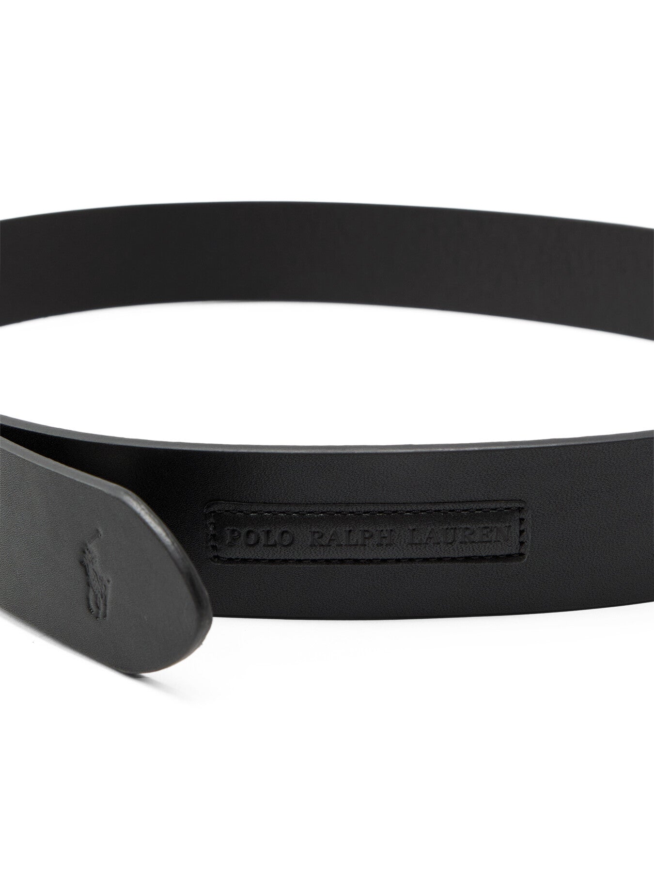 Leather Roller Buckle Belt Black