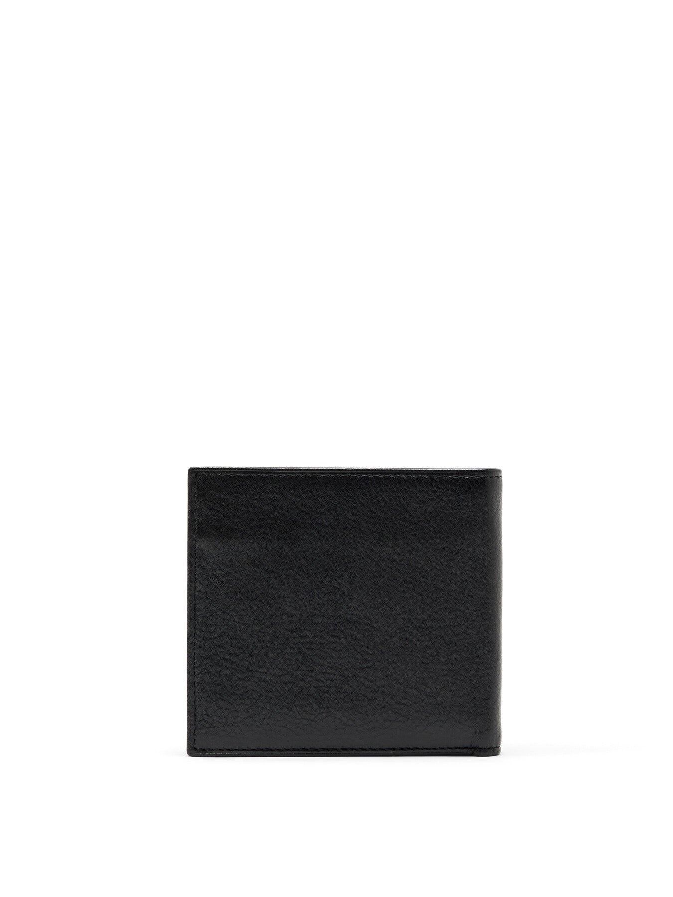 Pebbled Leather Billfold Small Coin Wallet