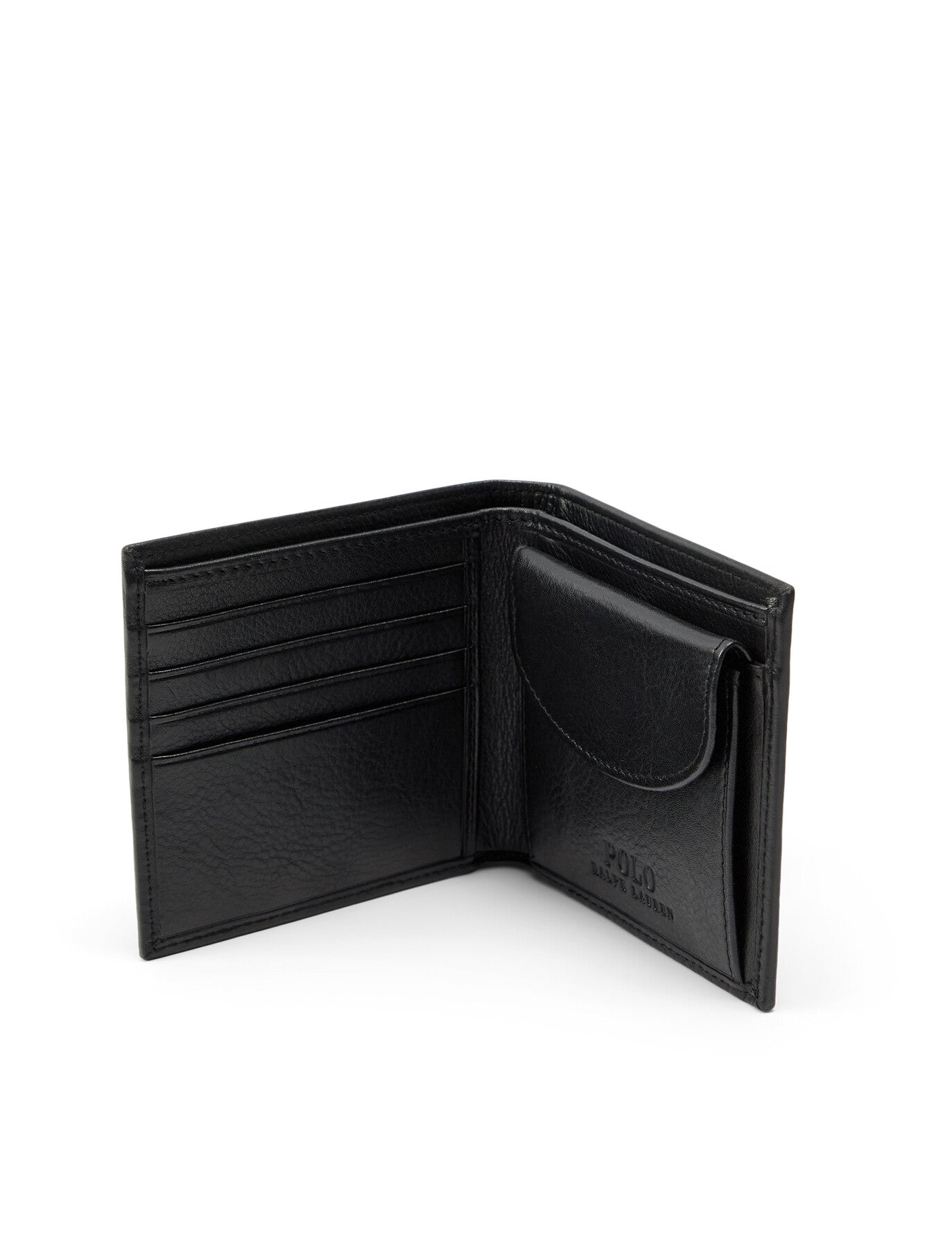 Pebbled Leather Billfold Small Coin Wallet