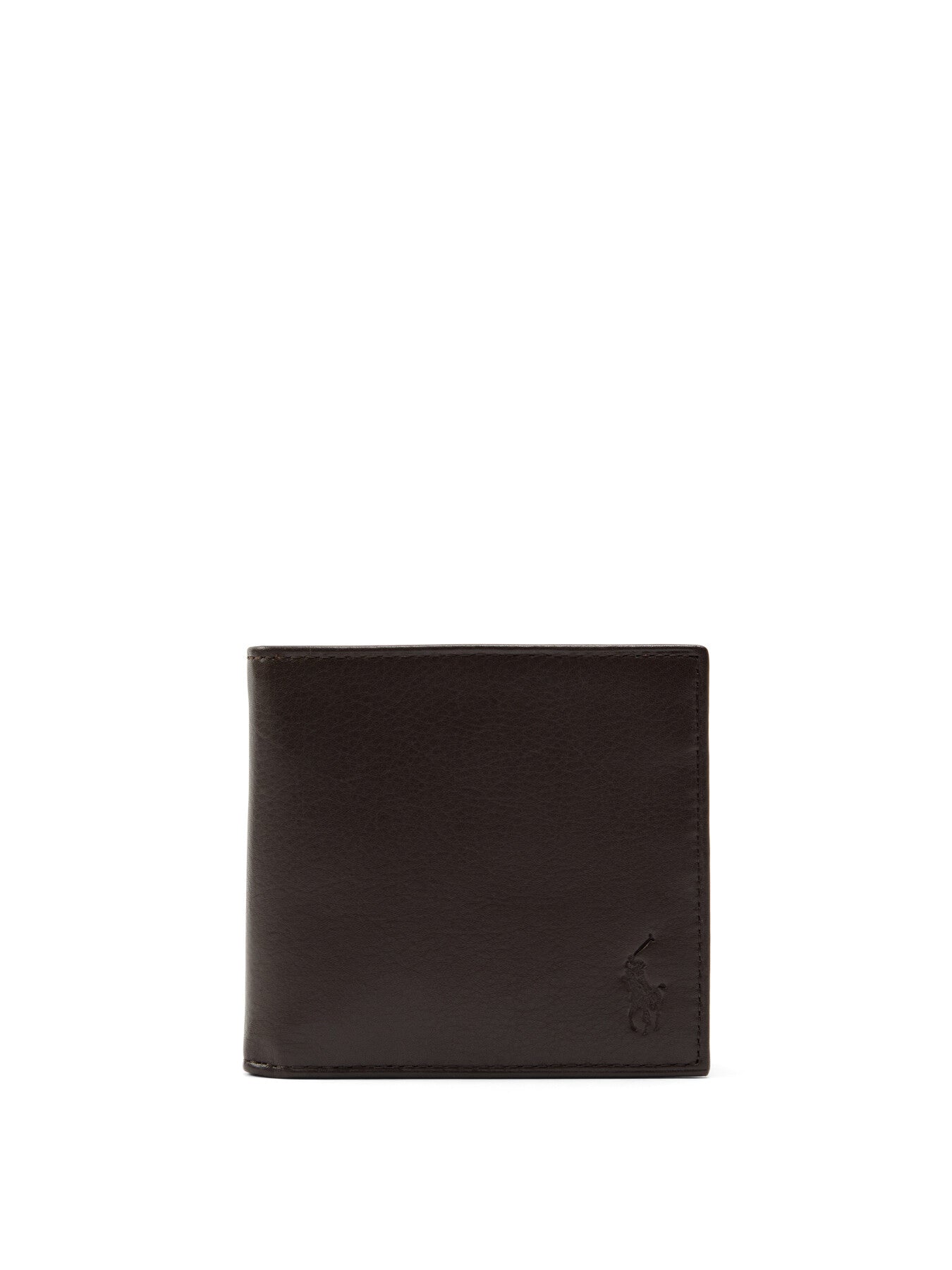 Pebbled Leather Billfold Small Coin Wallet