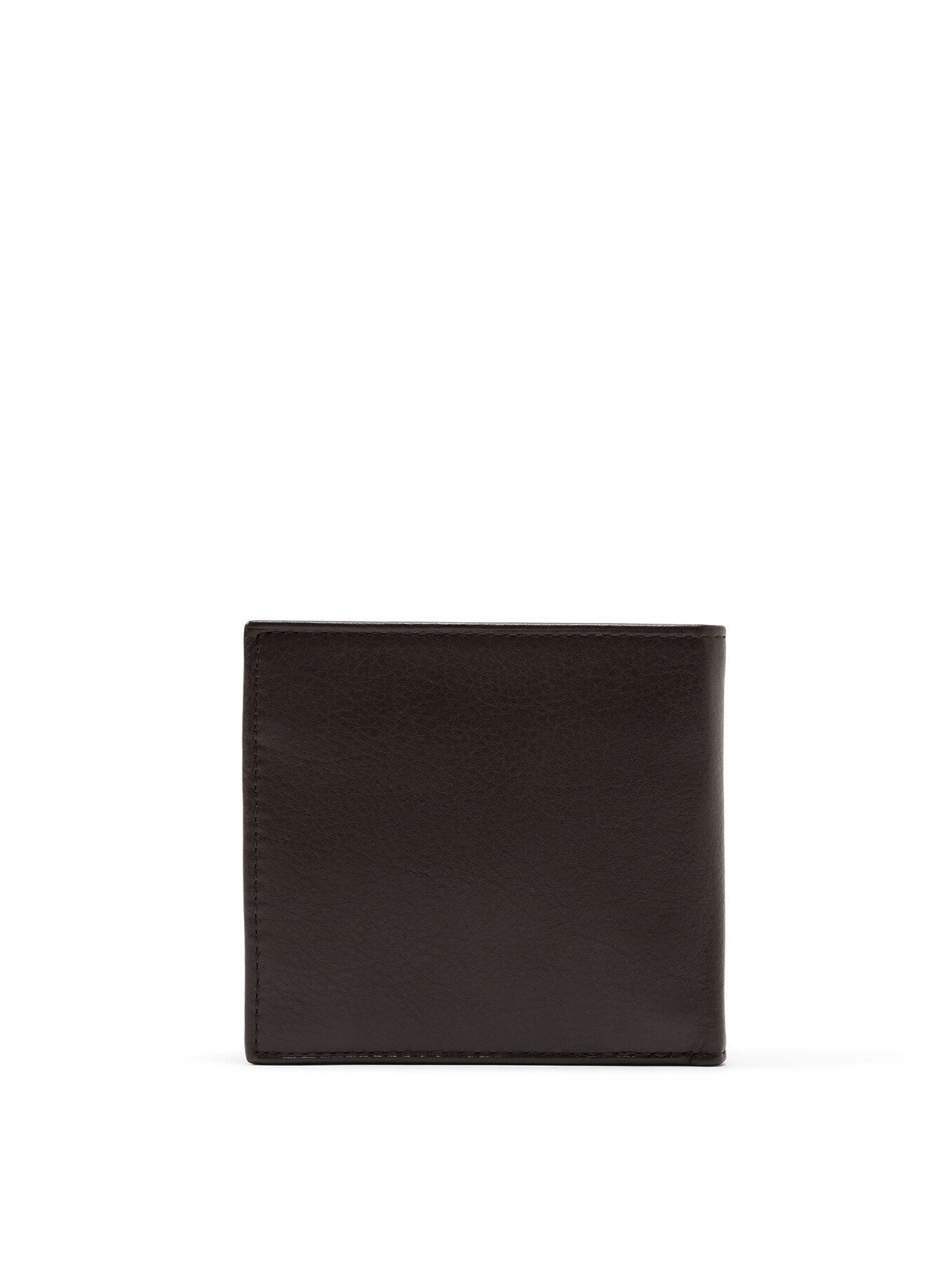 Pebbled Leather Billfold Small Coin Wallet