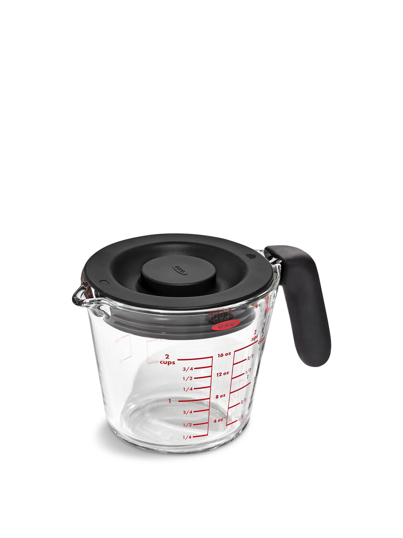 Glass 2 Cup Measuring Jug with Lid