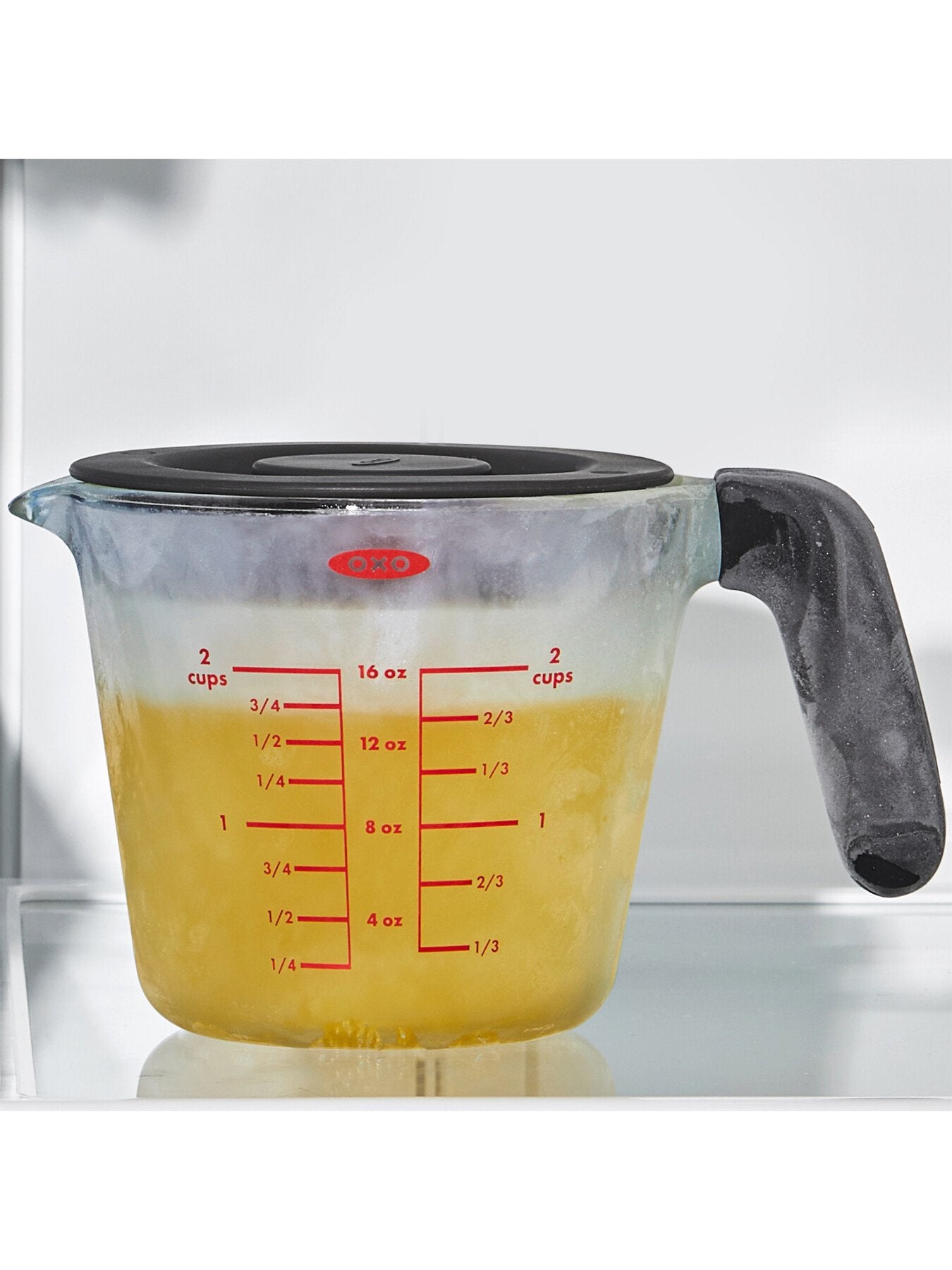 Glass 2 Cup Measuring Jug with Lid