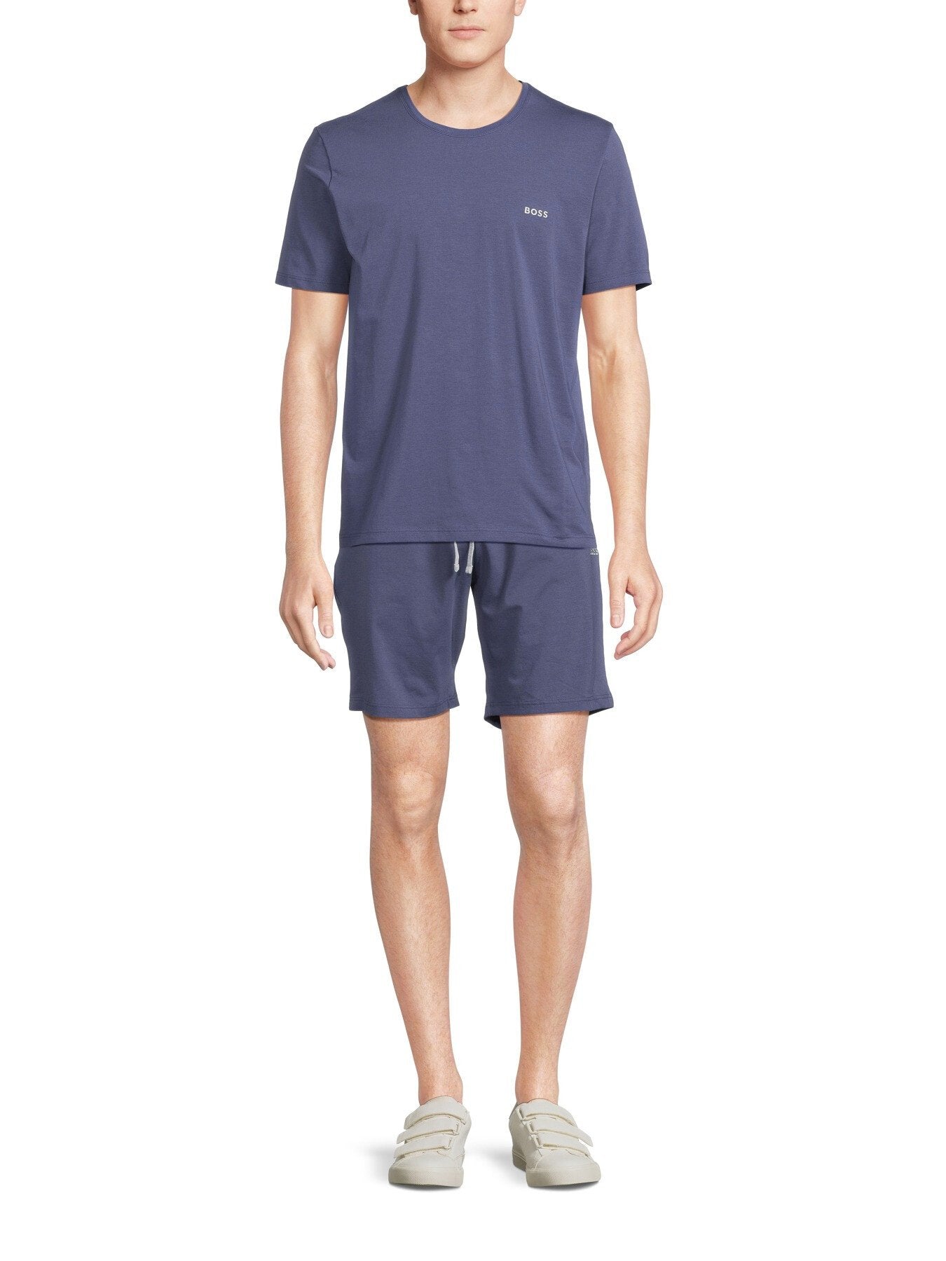 Stretch Cotton Regular Rise Shorts With Embroidered Logo