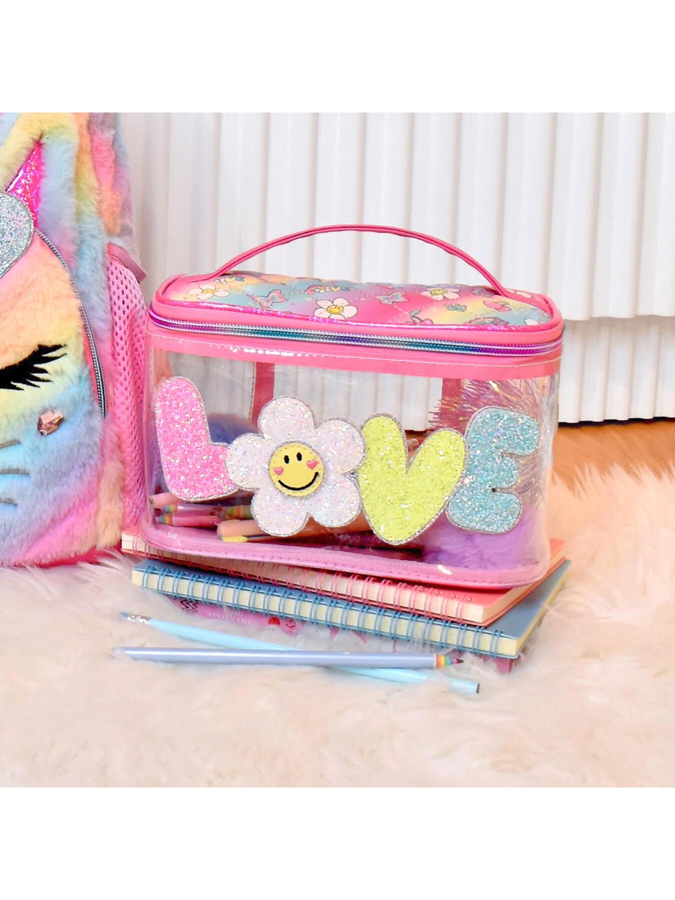 Love Clear Daisy Glam Bag