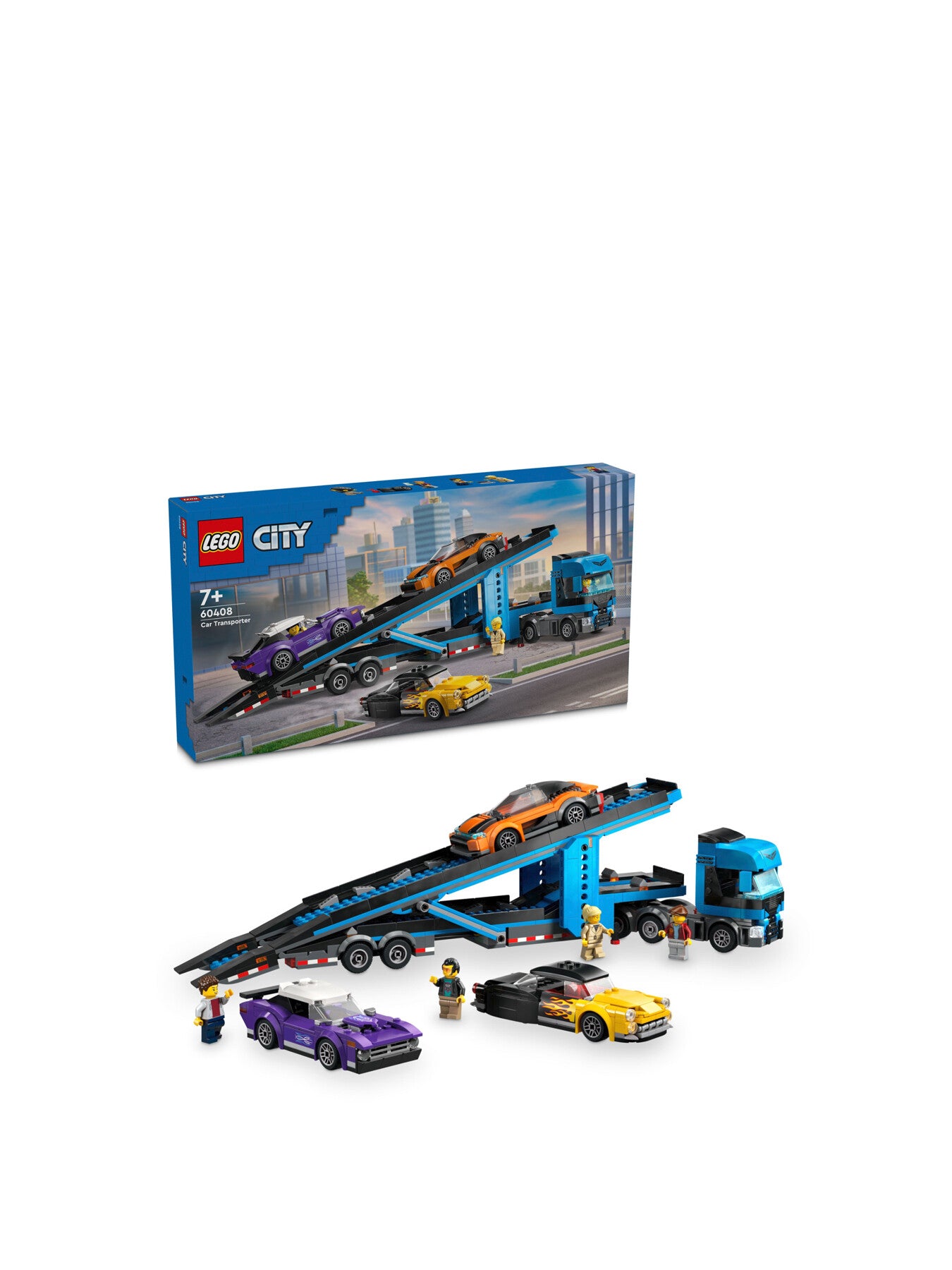 Car Transporter Truck with Sports Cars 60408