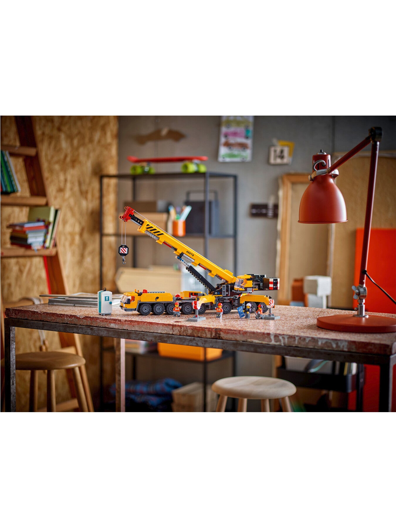 Yellow Mobile Construction Crane 0409