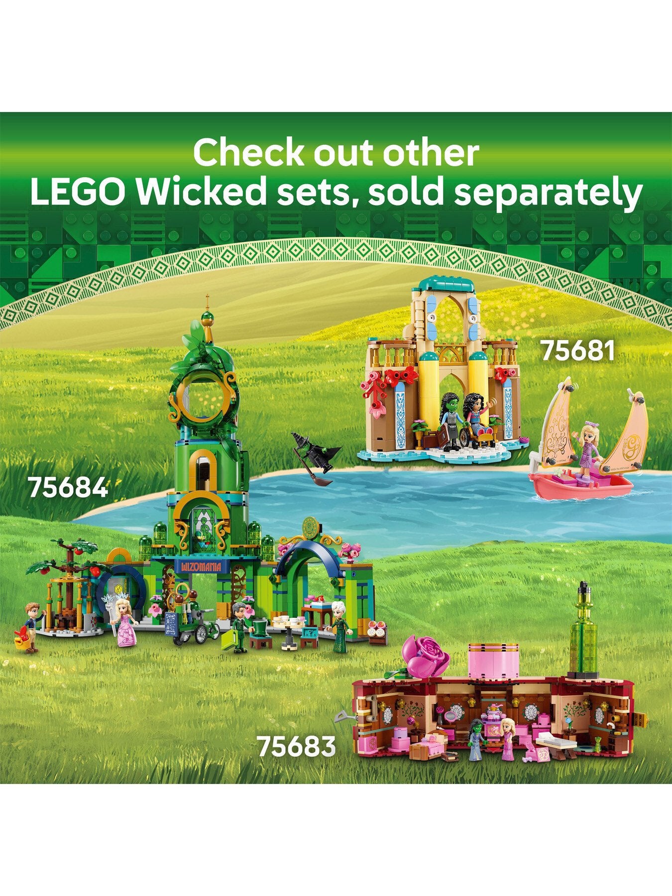 LEGO Wicked Elphaba Glinda Figures Building Toy Set 75682