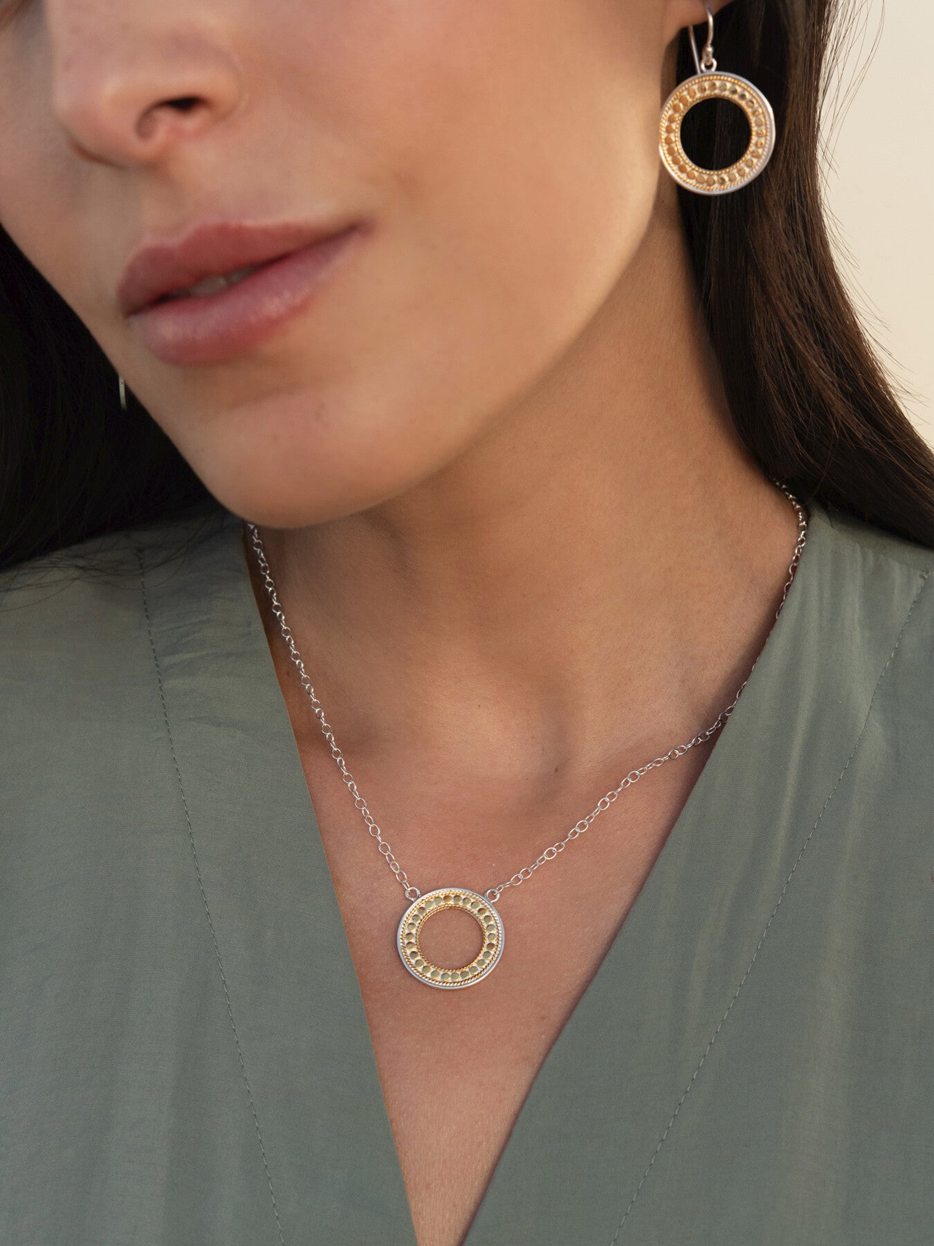 Classic Open Circle Drop Earrings