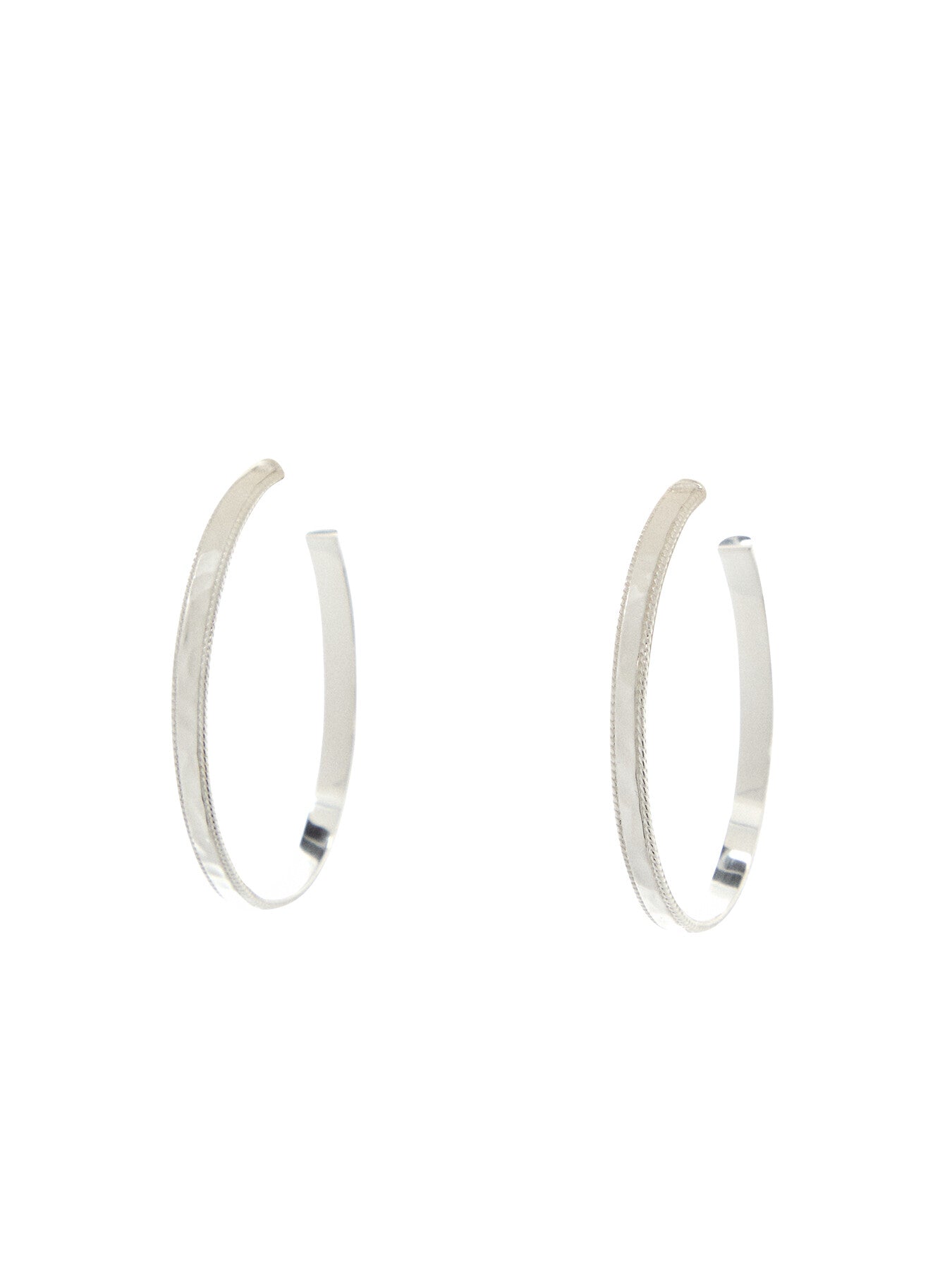 Large Hammered Hoop Earrings