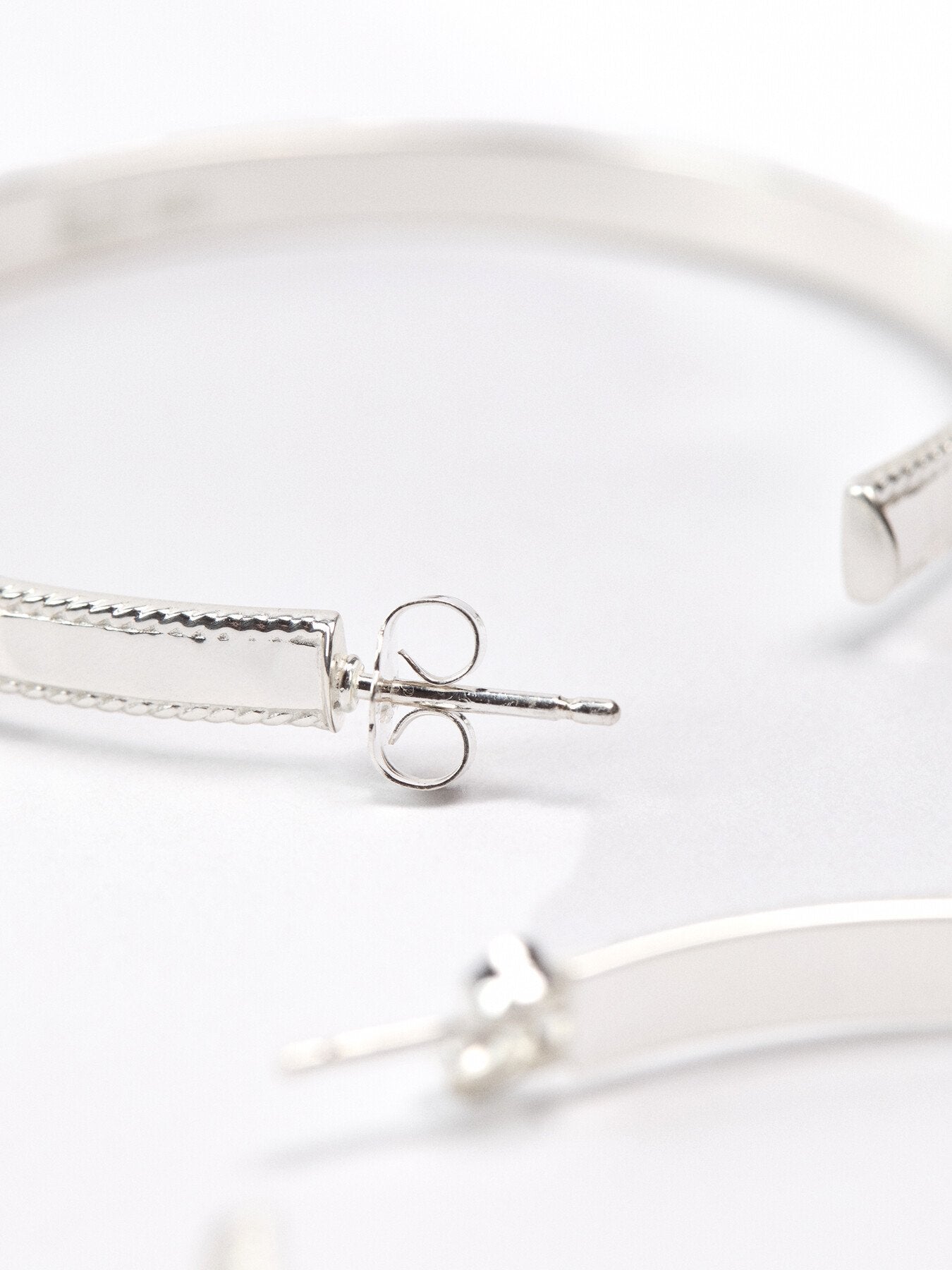 Large Hammered Hoop Earrings