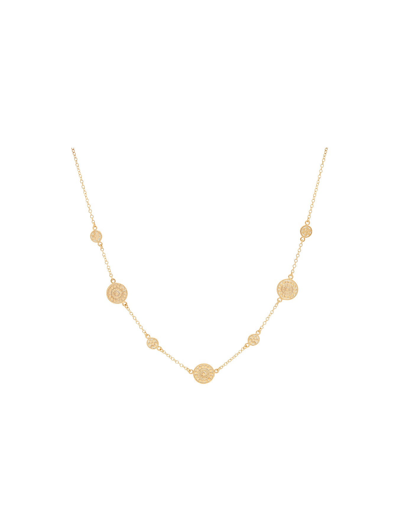 Contrast Dotted Station Collar Necklace