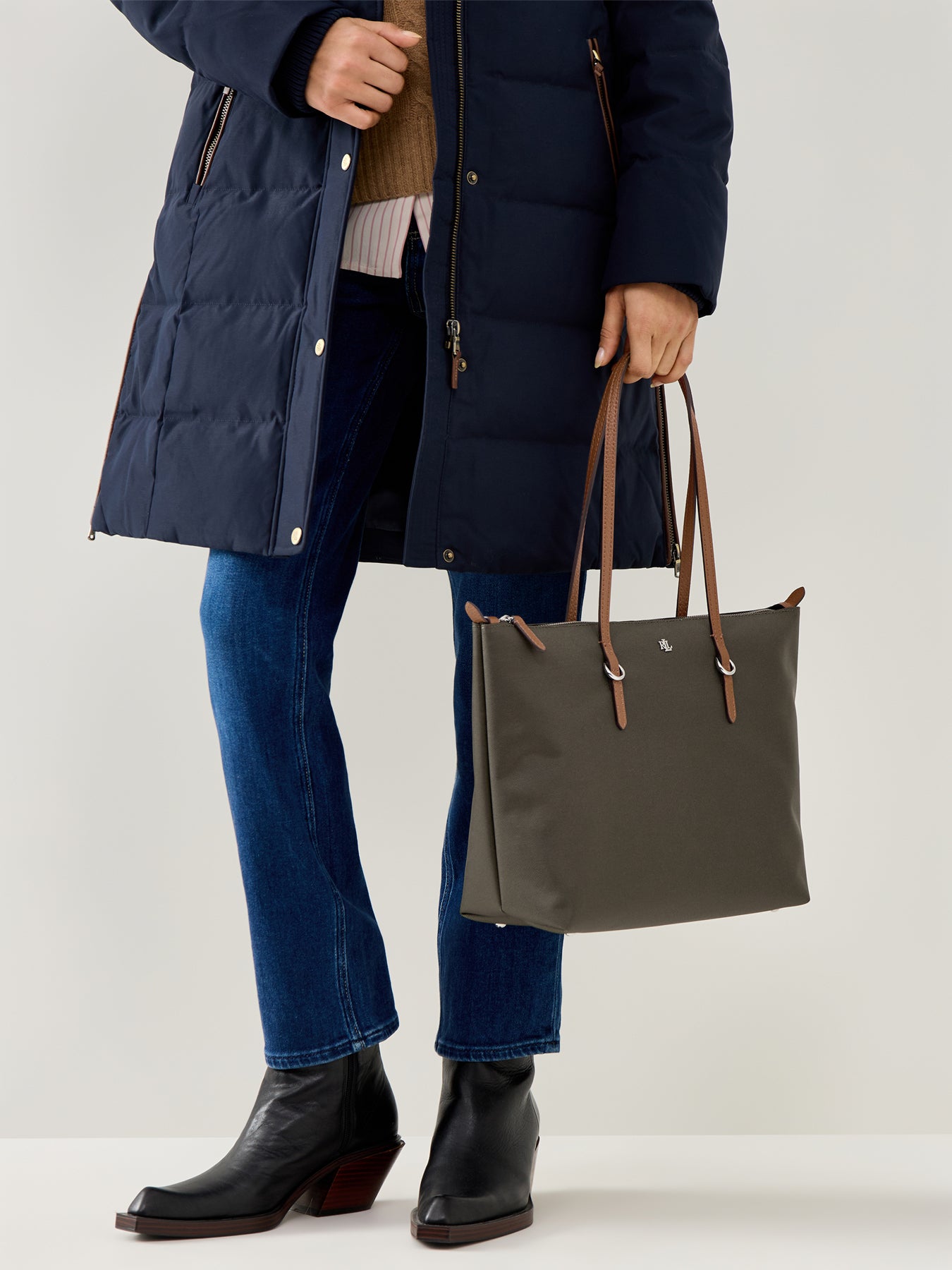 Keaton Tote Bag Dark Olive