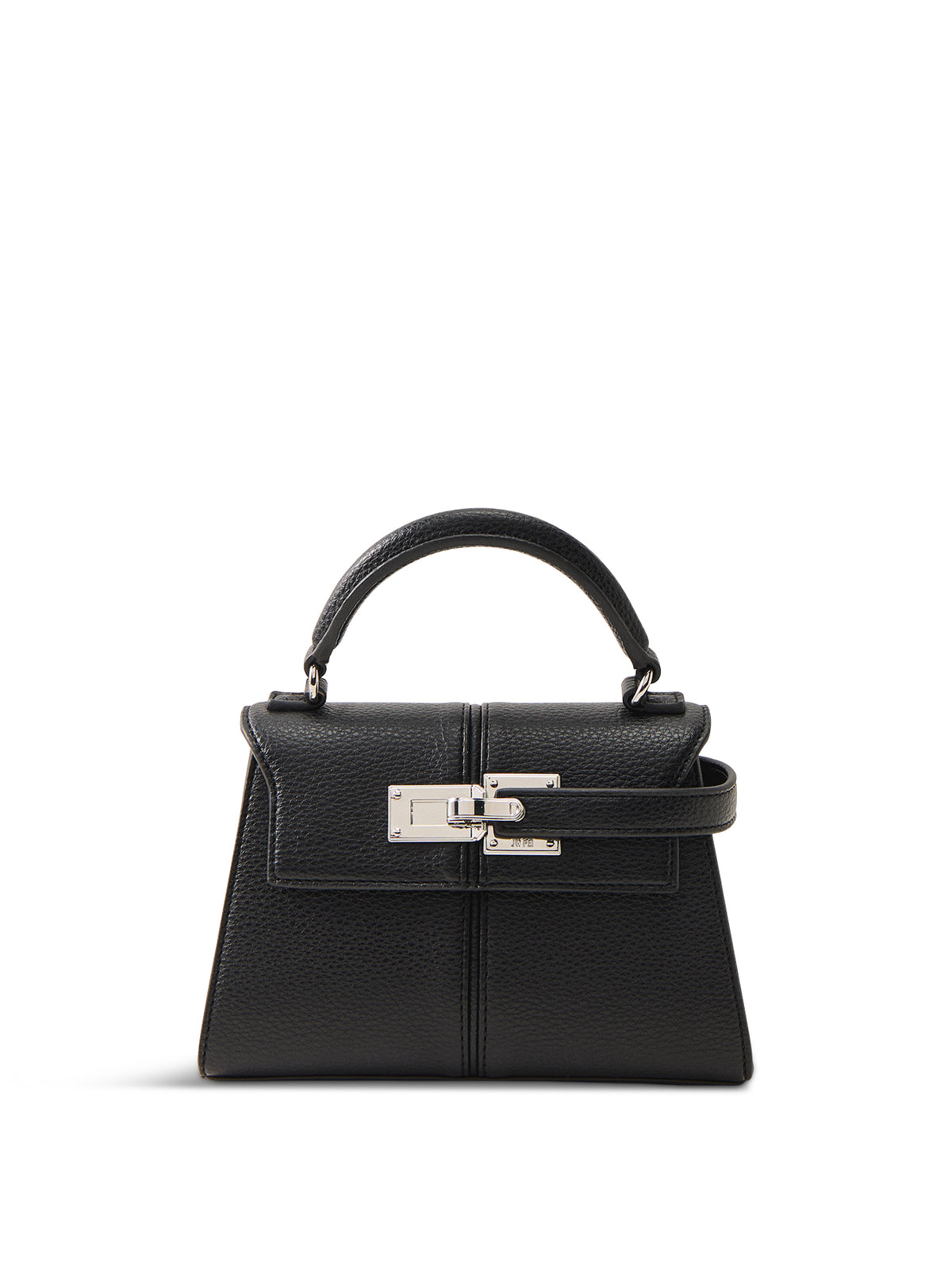Elise Large Top Handle Vegan Leather Bag Black