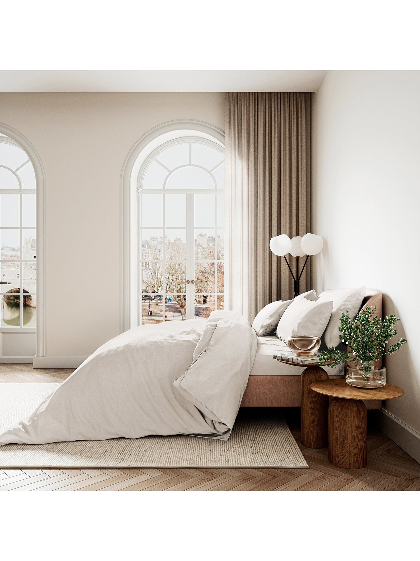 400 thread count Sateen Plain Dye Cover Set White king