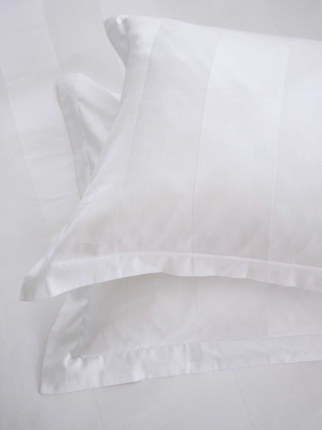 Serra Dobby Stripe Bedding Cover Set White