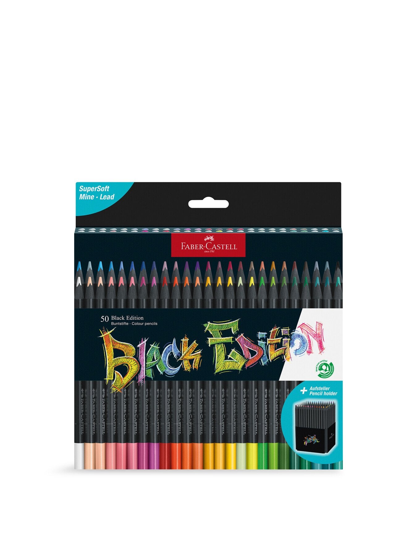 Faber-Castell Colour Pencils Black Edition 50x