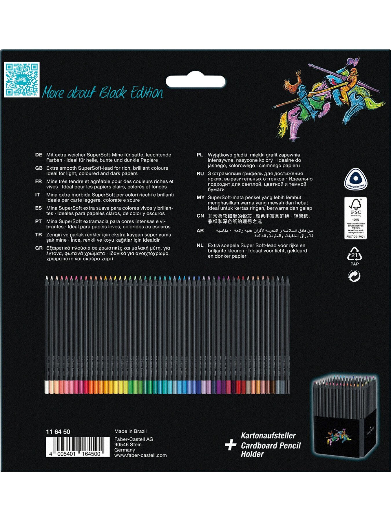 Faber-Castell Colour Pencils Black Edition 50x