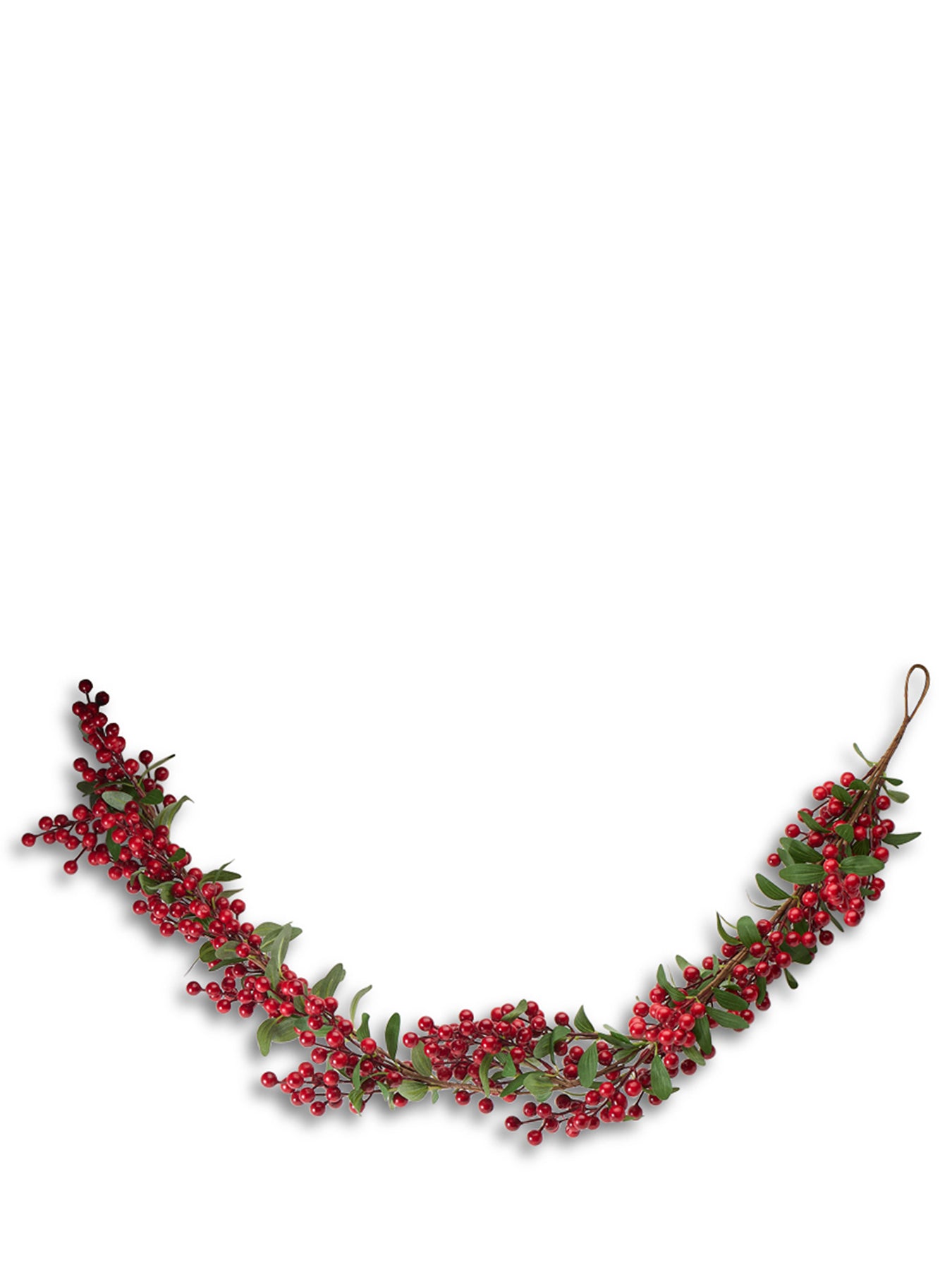 Red Berry With Green Foliage Christmas Garland 130cm