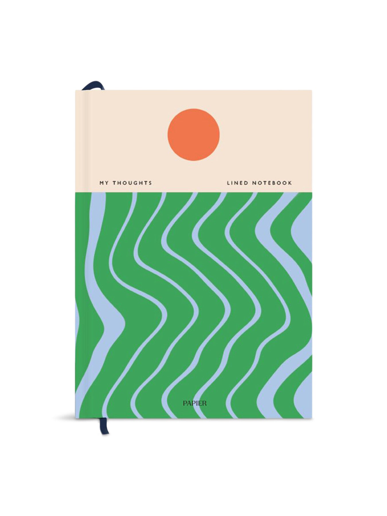 Beach Towel A5 Hardcover Lined Notebook Green
