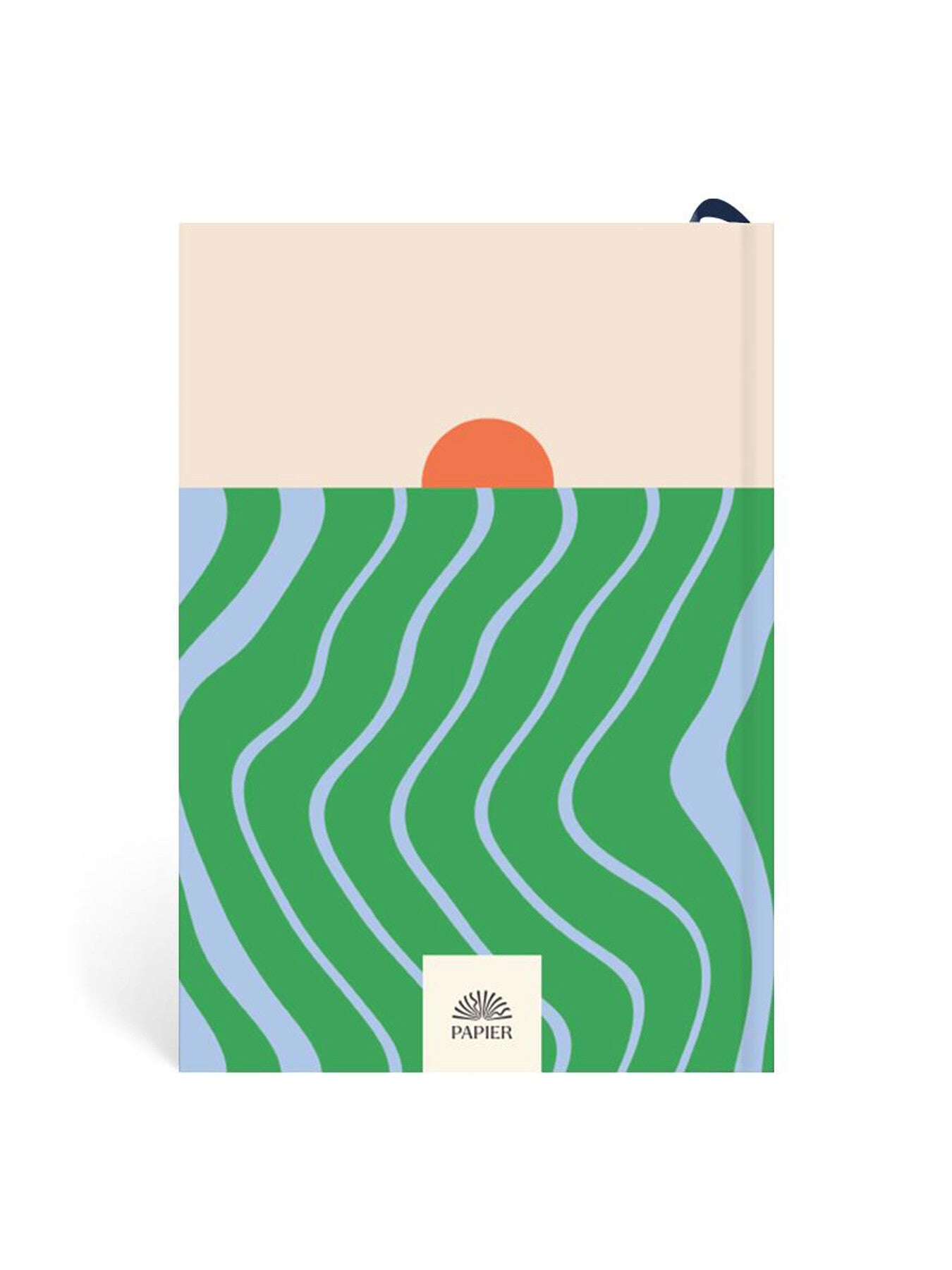 Beach Towel A5 Hardcover Lined Notebook Green