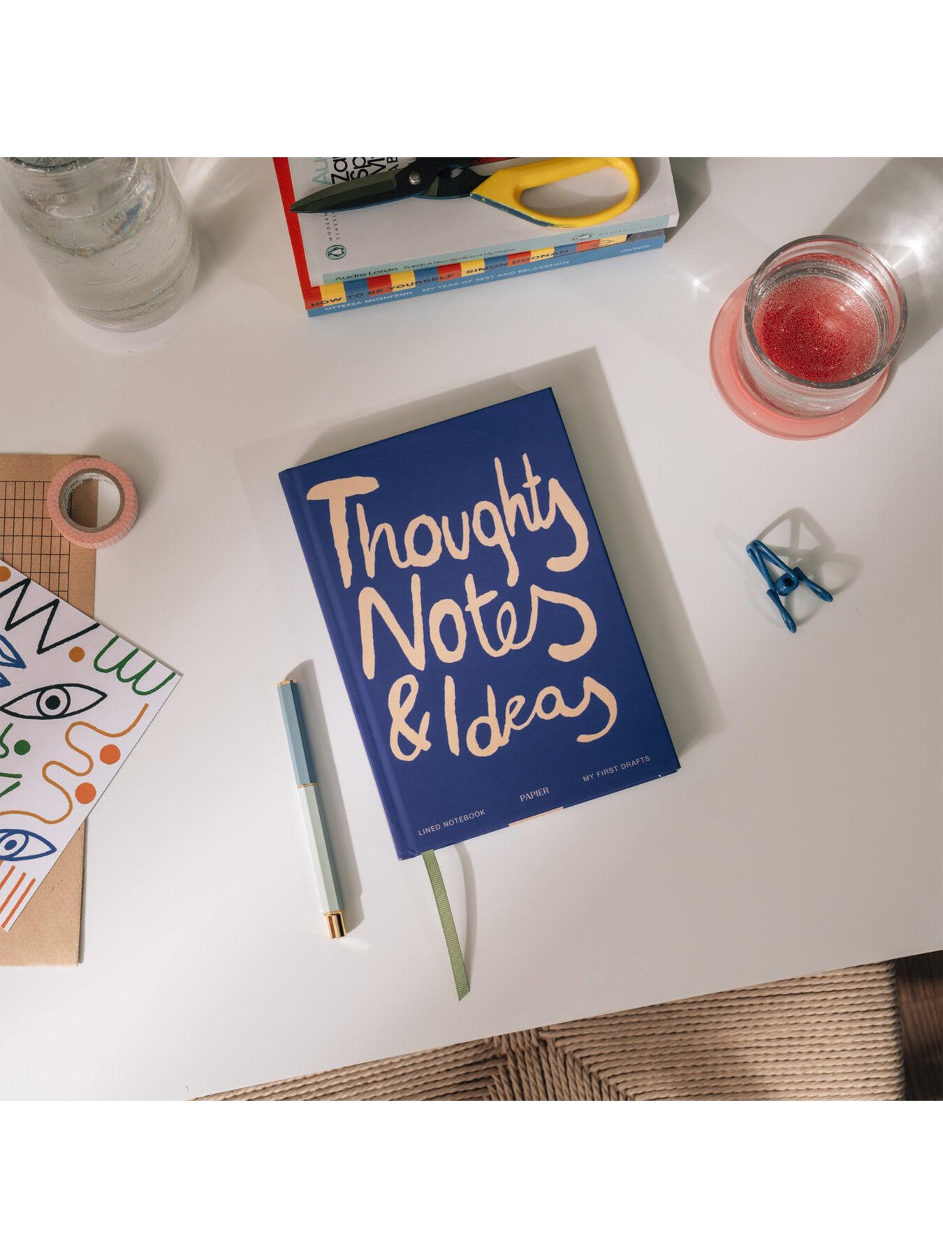 Scribble & Scrawl A5 Hardcover Lined Notebook Blue